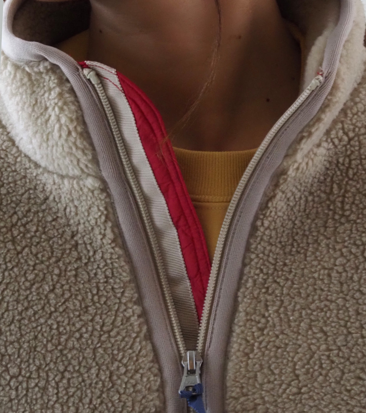 L.L.Bean JAPAN EDITION Women's Topsham Boa Fleece Jacket,Light Beige