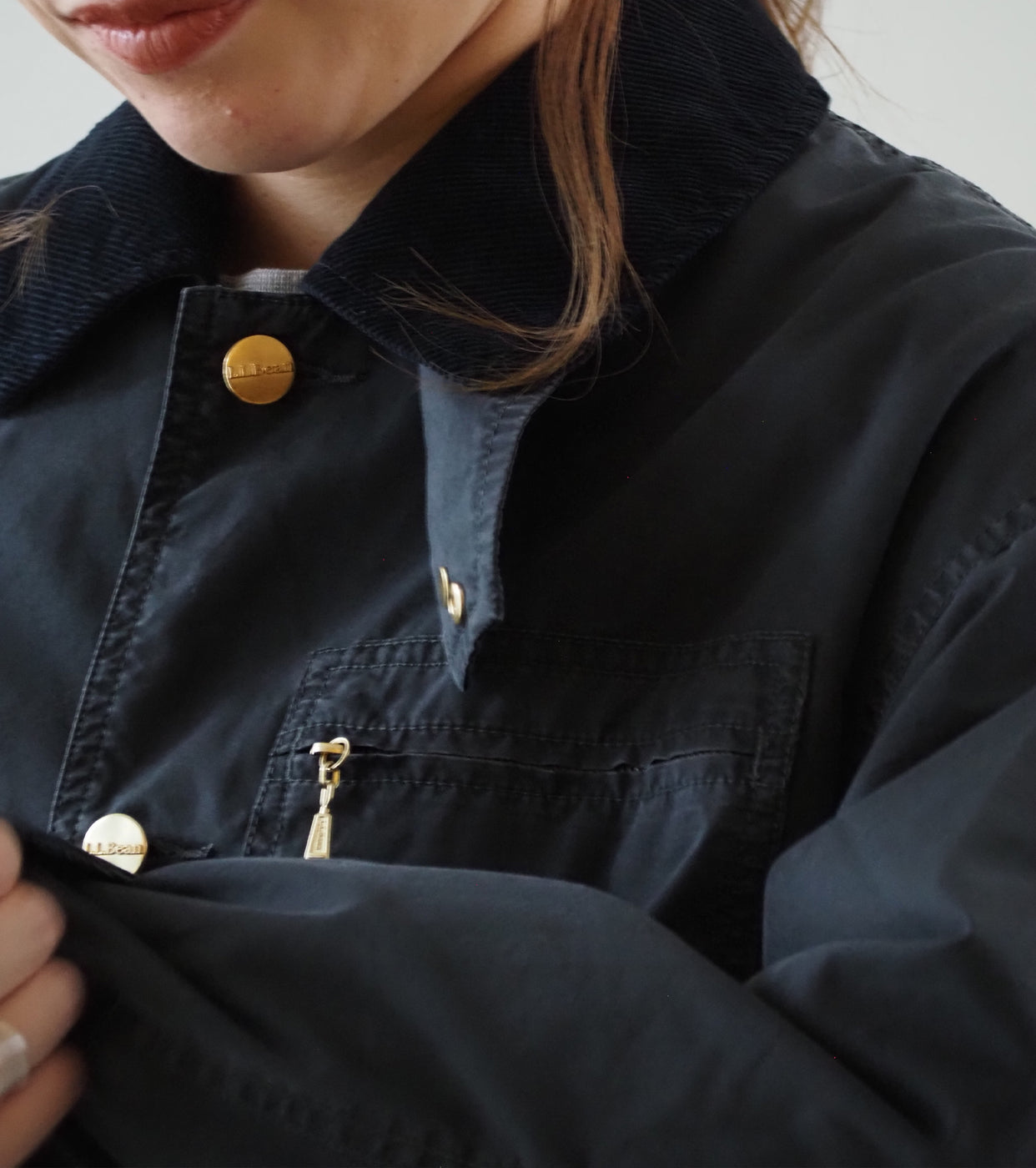 L.L.Bean JAPAN EDITION  ウィメンズ ビーンズ・フィールド・コート インサレーテッド インディゴ  , Fade Black