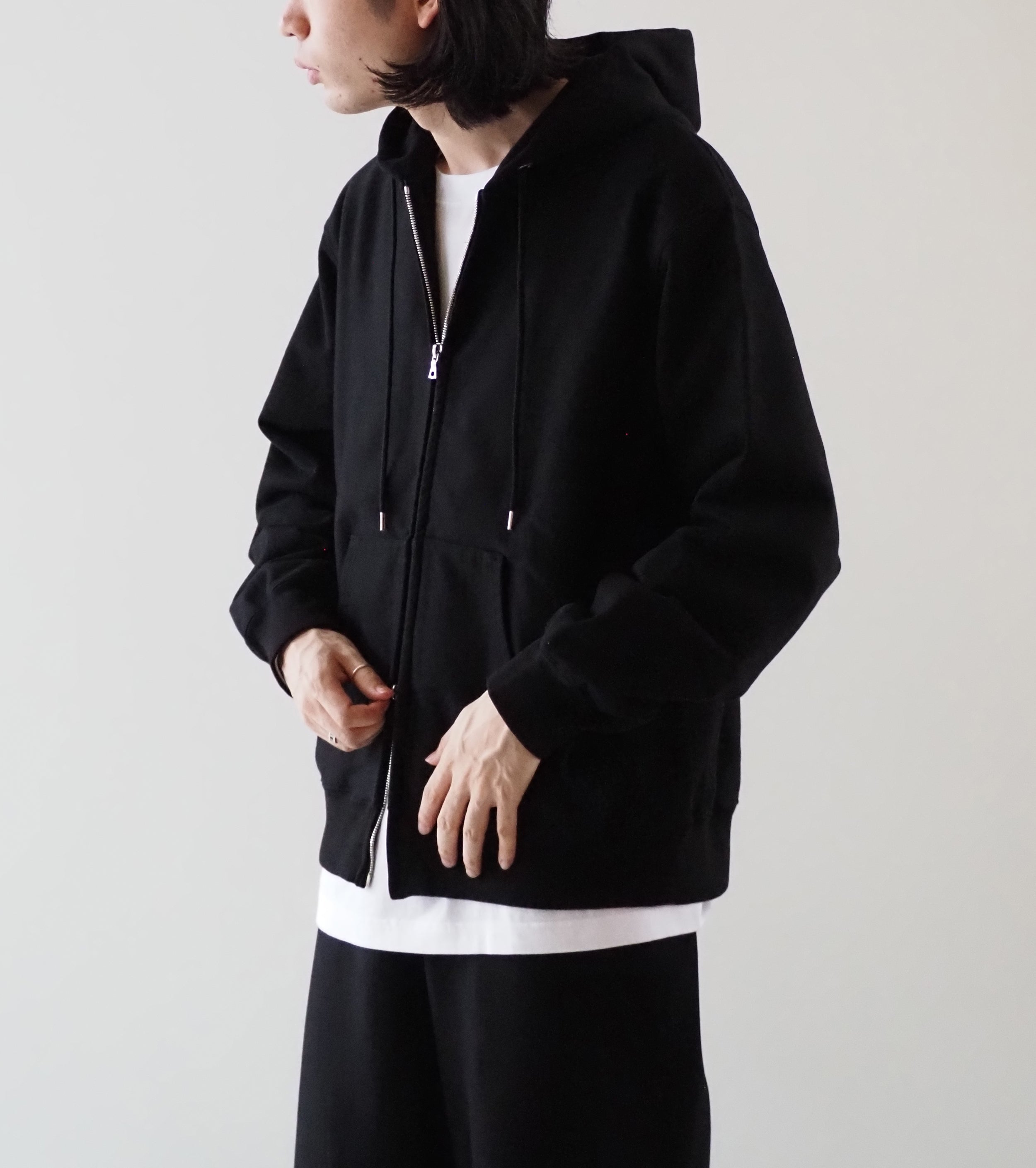 blurhms ROOTSTOCK ソフト＆ハード スウェット フーディー ジップ, Black