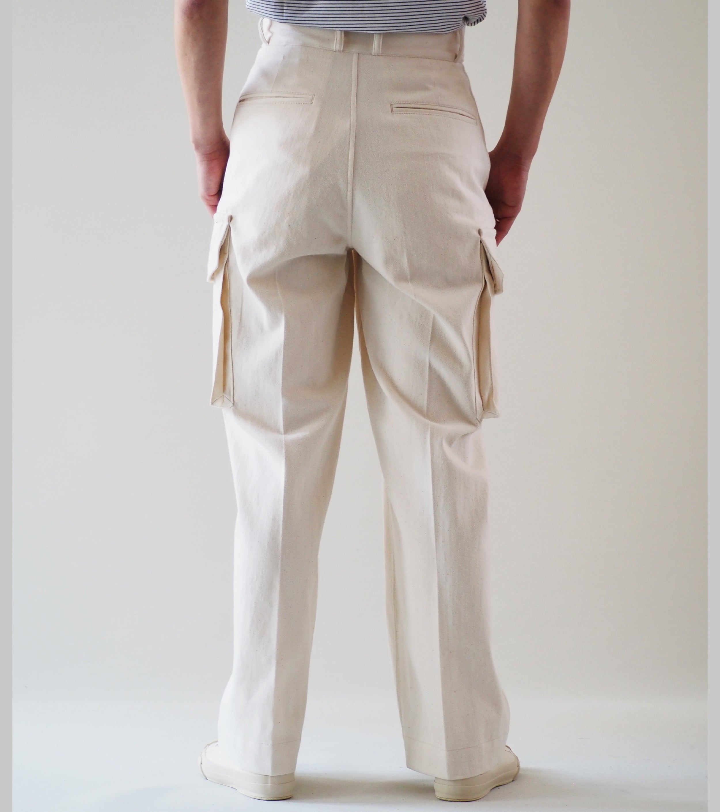 blurhms Twill French Combat Trousers, Ivory