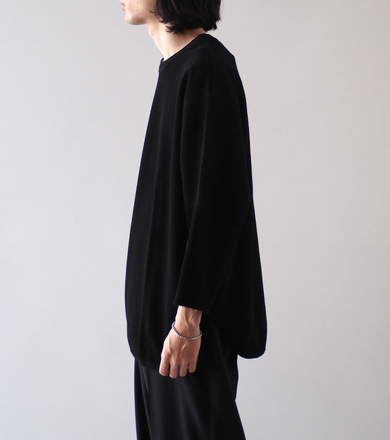 Blurhms Root Stock ラフ＆スムース サーマル ベースボール ティー, Black