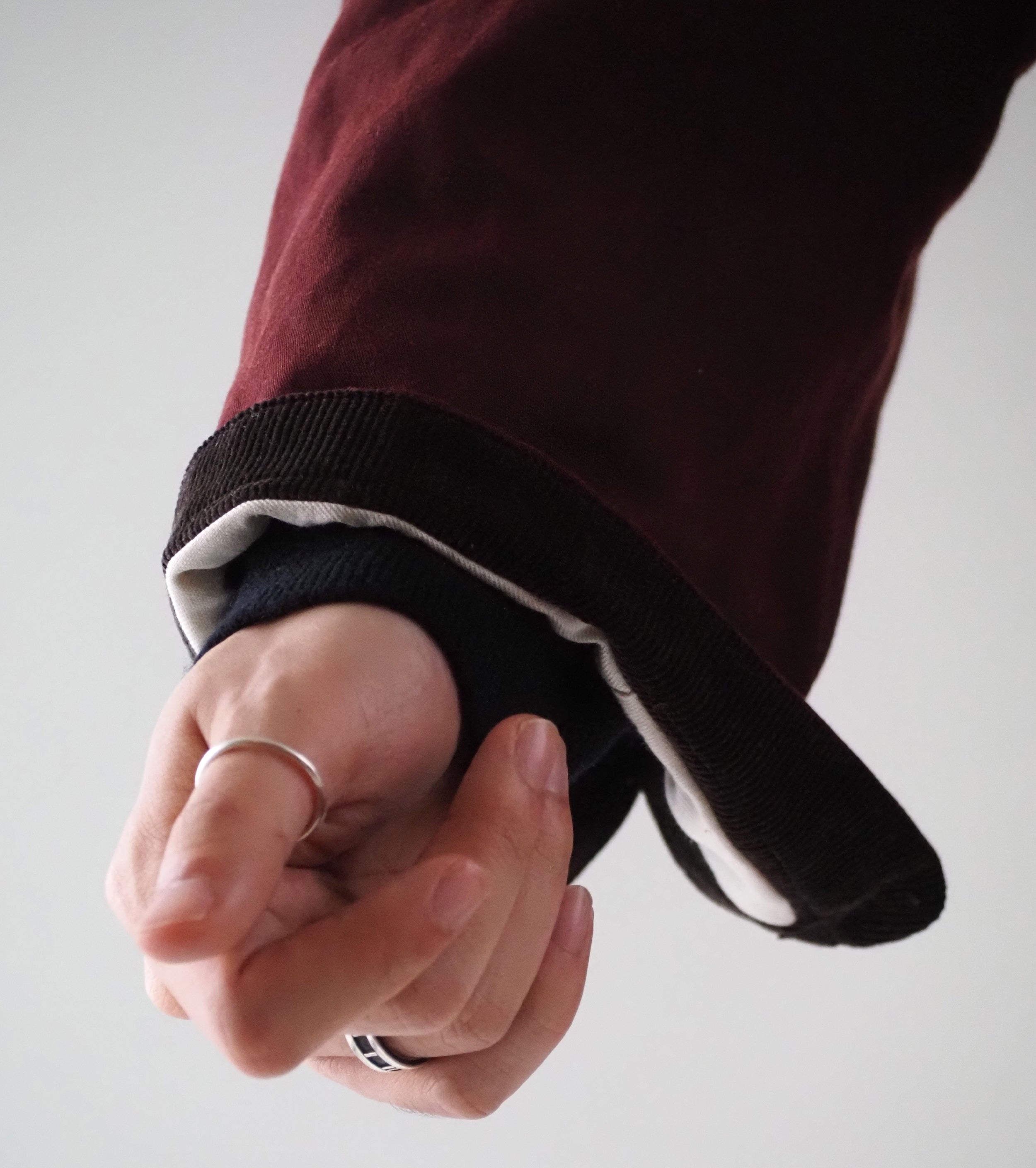 YAECA  CANVAS DESIGN Short Overcoat Oiled  , Red