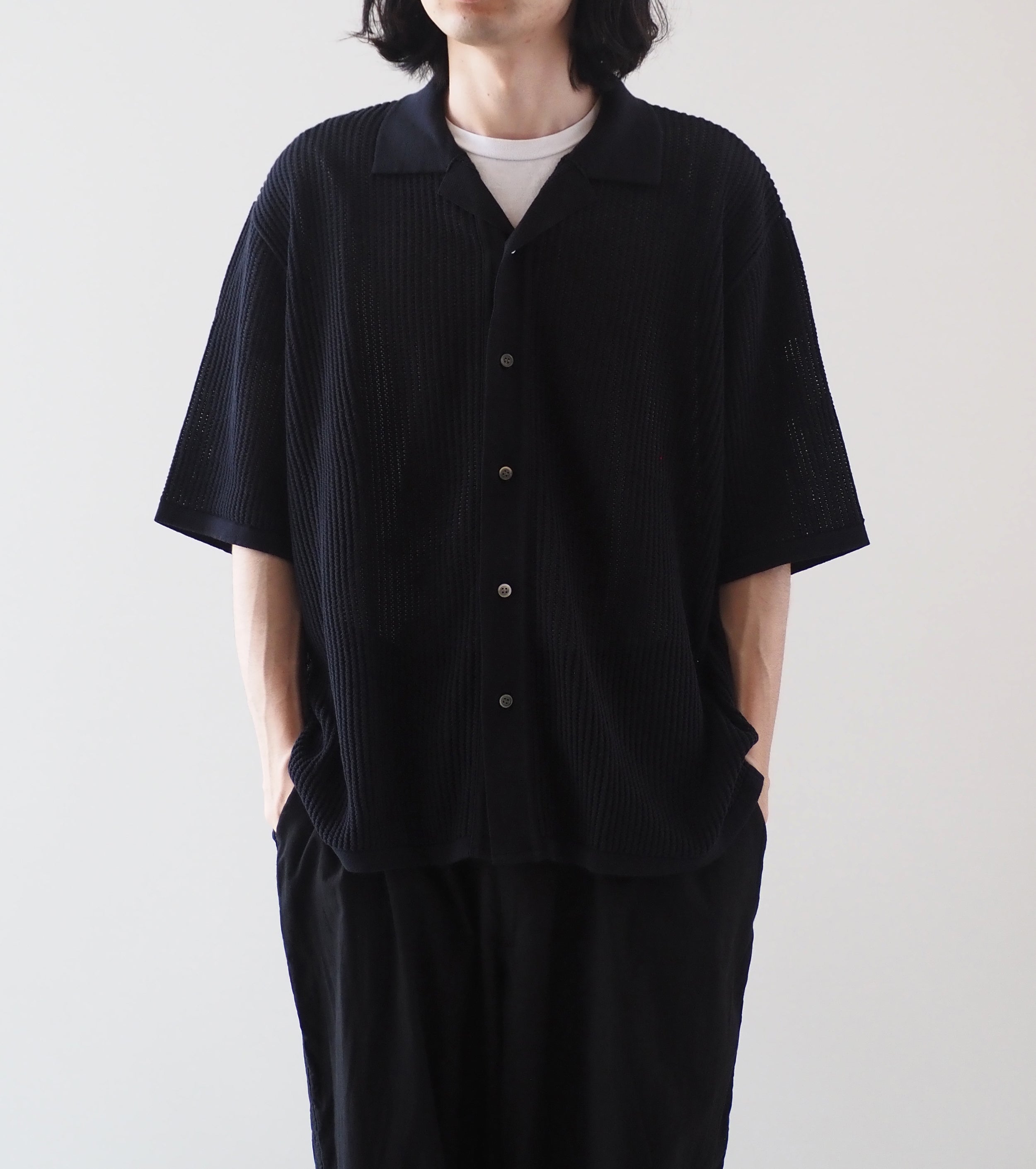 takahiromiyashita 三日月 コットンシルク シャツ ネイビー Shirts & Tops - Men – Navyblue