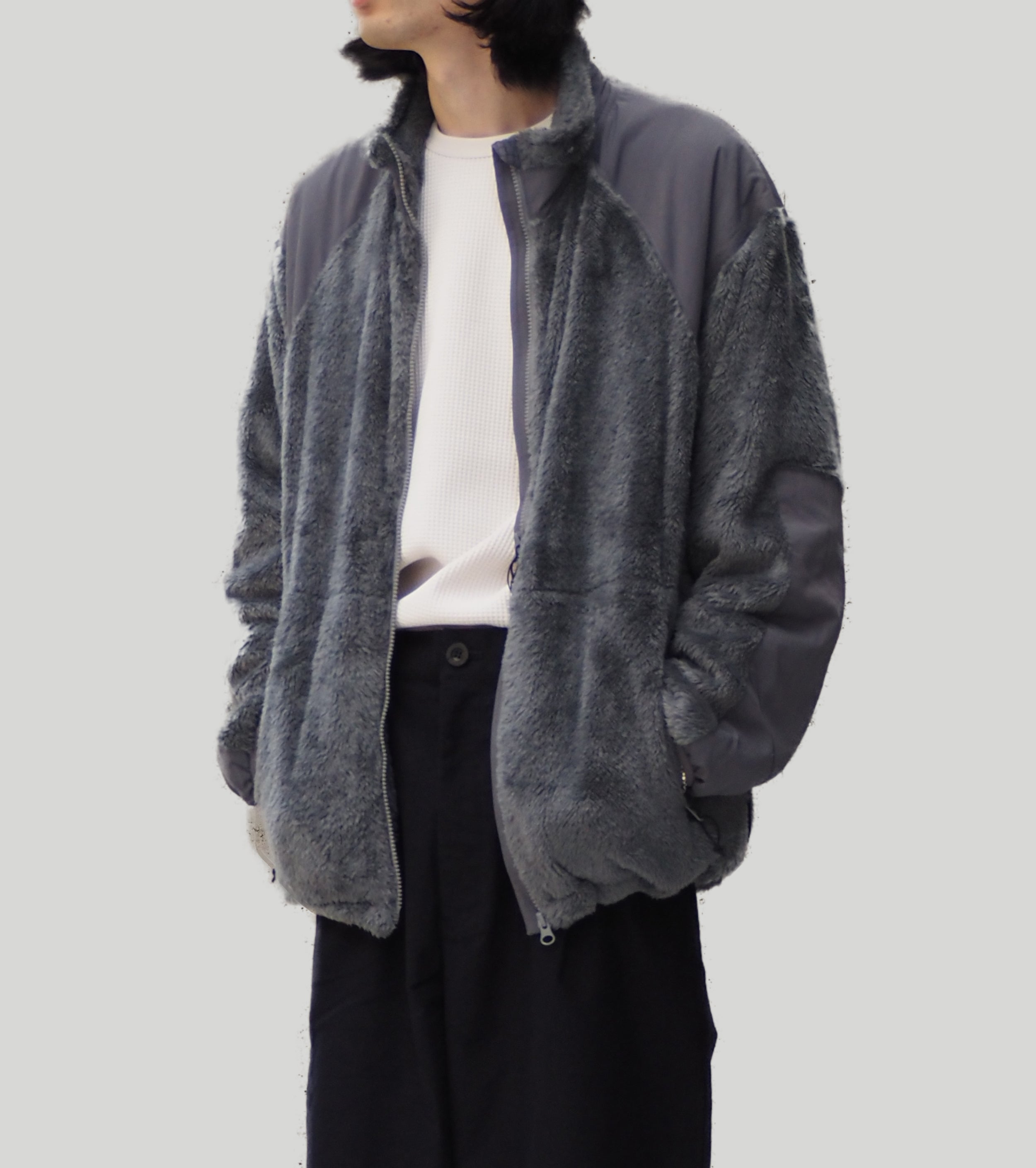 WILD THINGS LEVEL3 SHAGGY JACKET ,  F Grey