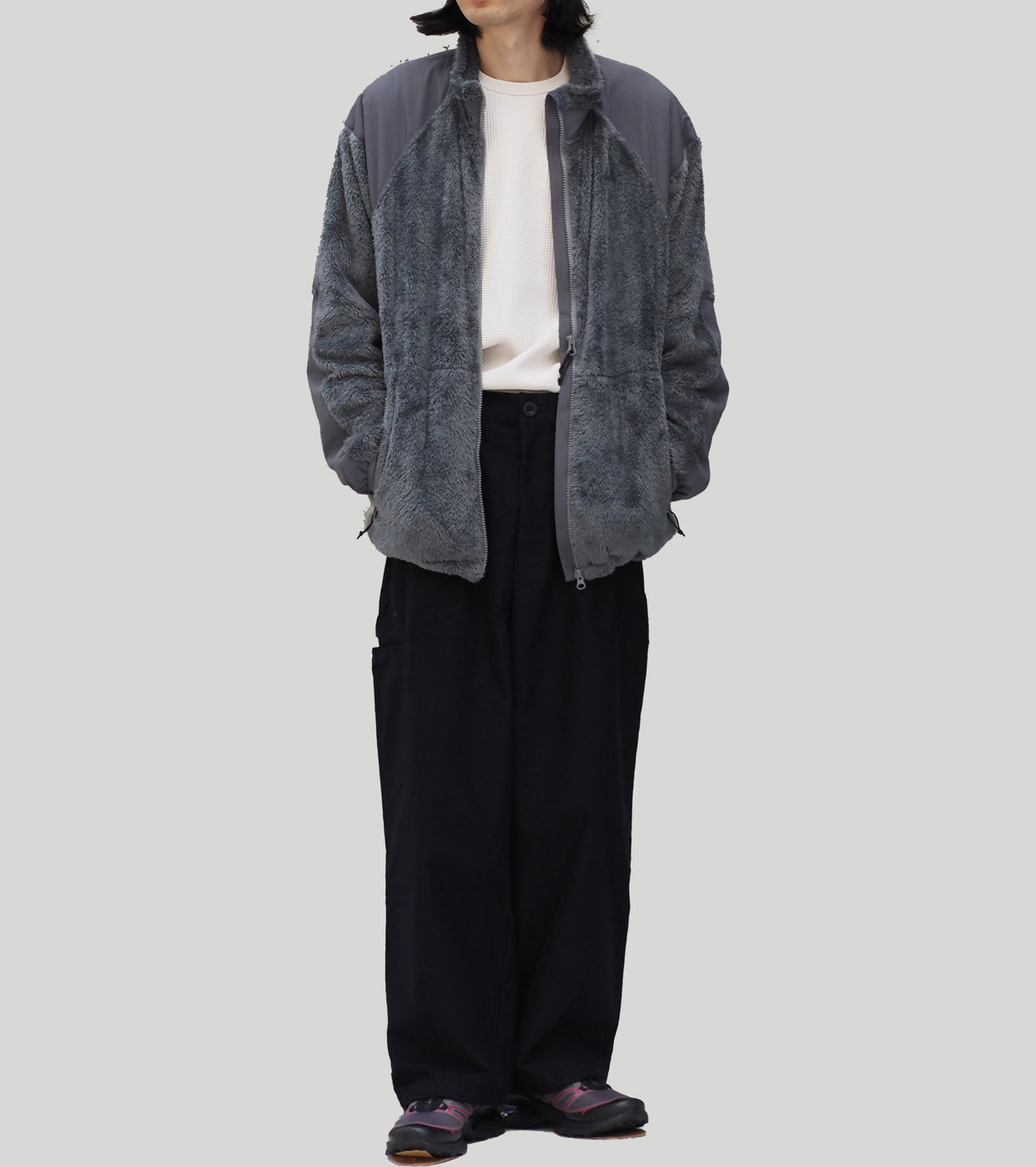 WILD THINGS LEVEL3 SHAGGY JACKET ,  F Grey