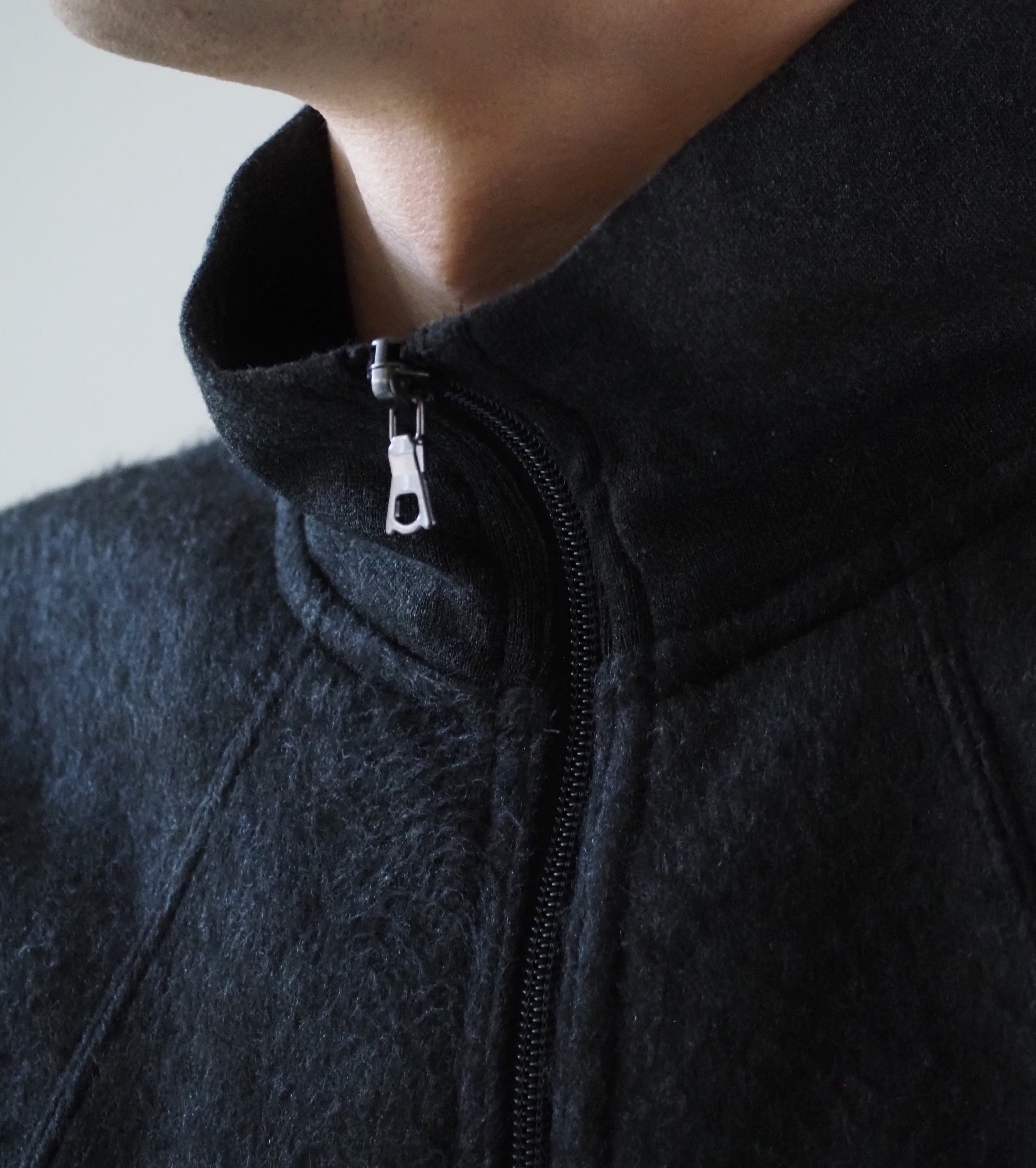 blurhms Pe/Silk Fleece Track Jacket, Heather Black