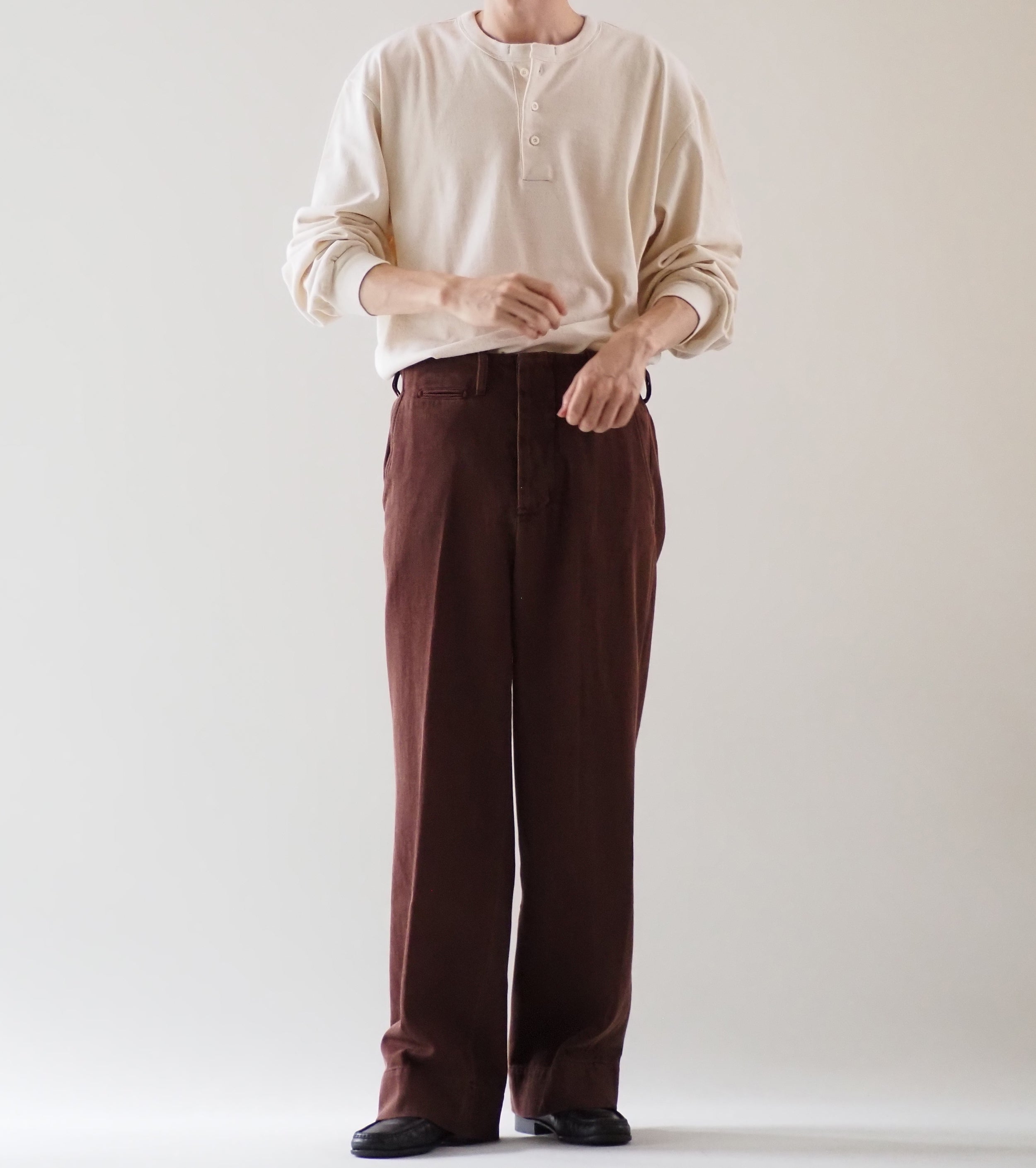 blurhms コットン シルク ネップ ベースボール ヘンリー , Ivory
