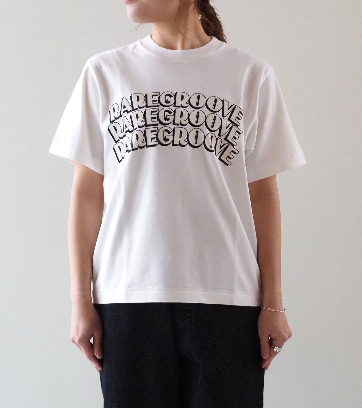 blurhms ROOT STOCK  【RAREGROOVE】プリント ティー  スタンダード  , Ｗhite × Ｗhite-PT