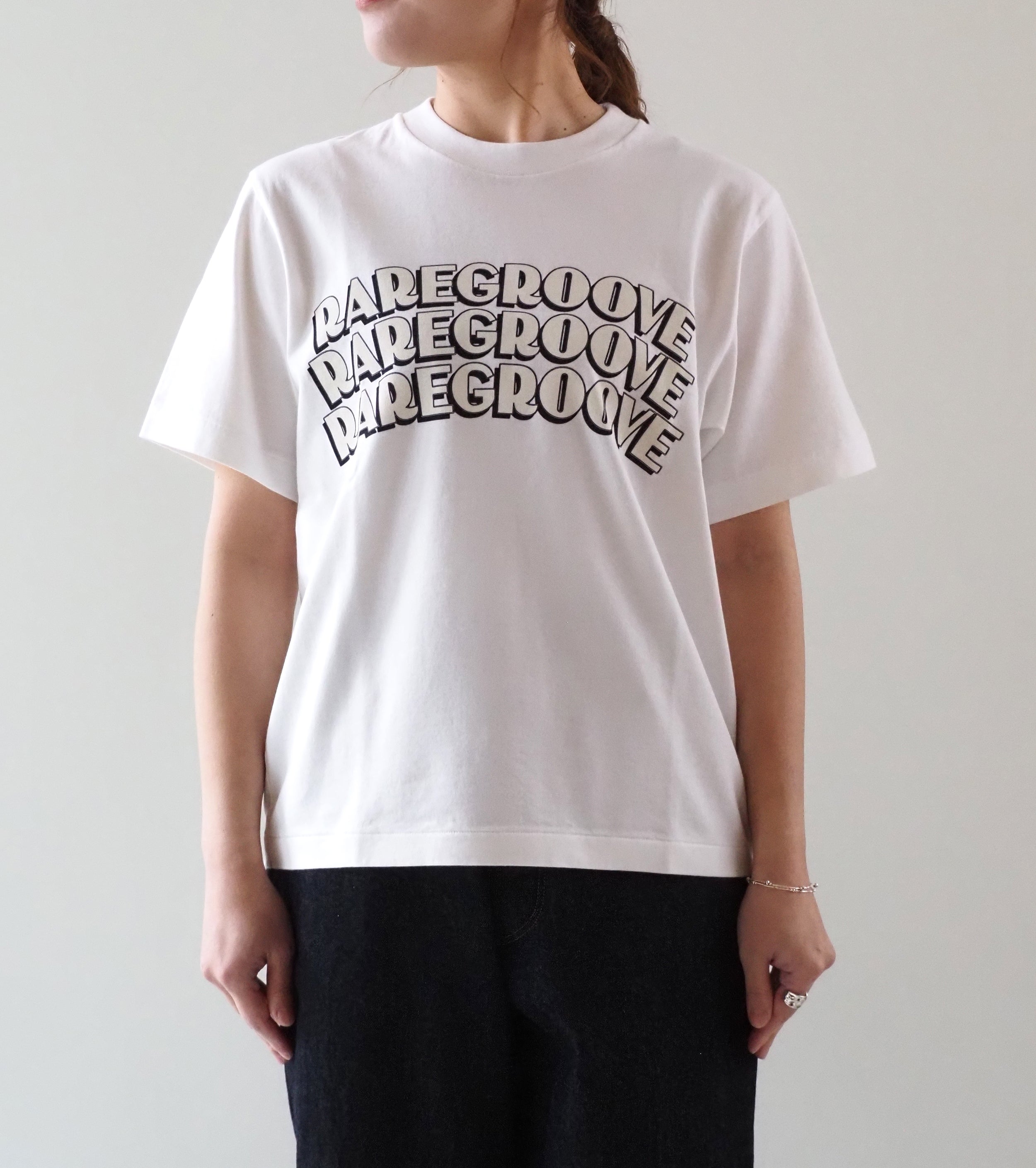 blurhms ROOT STOCK  【RAREGROOVE】プリント ティー  スタンダード  , Ｗhite × Ｗhite-PT