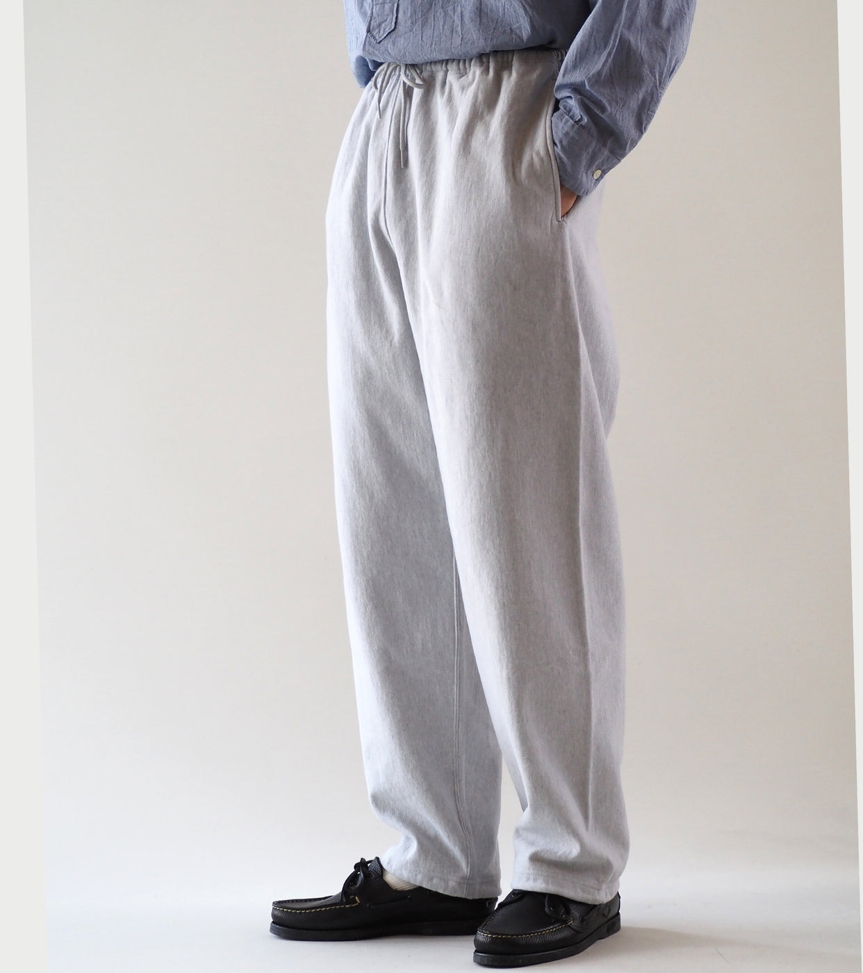 blurhms ROOTSTOCK シン スウェット パンツ, Heather White