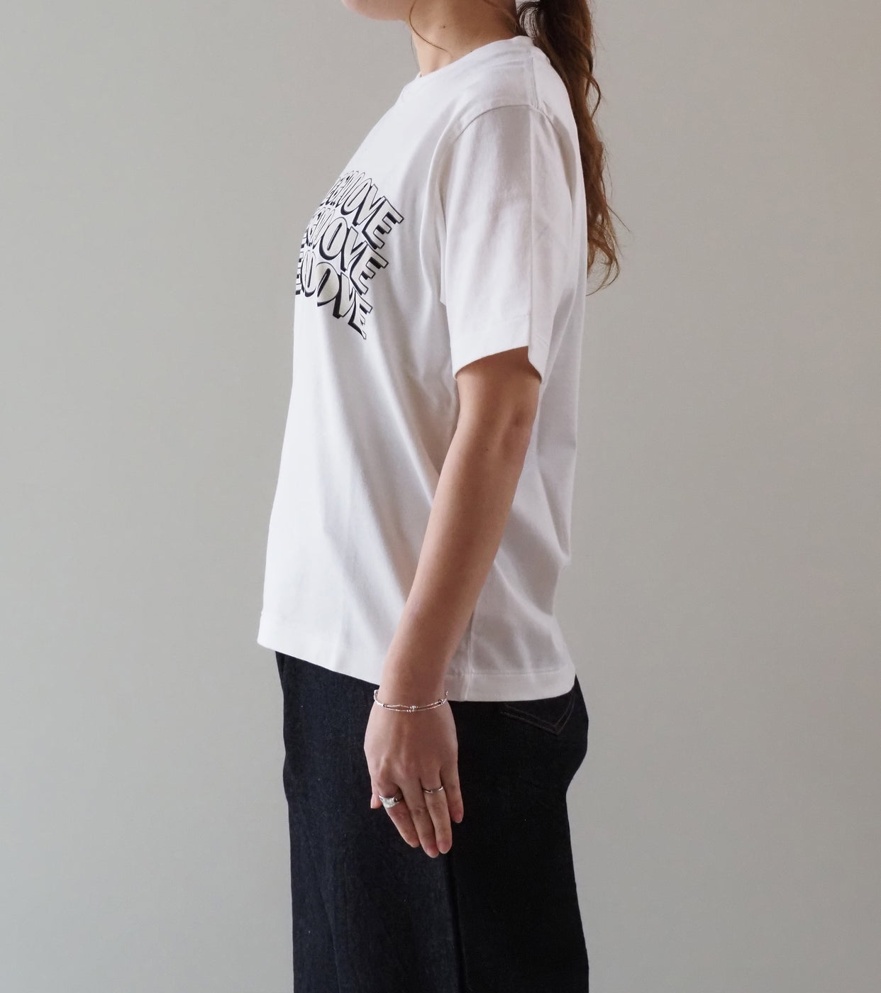 blurhms ROOT STOCK  【RAREGROOVE】プリント ティー  スタンダード  , Ｗhite × Ｗhite-PT