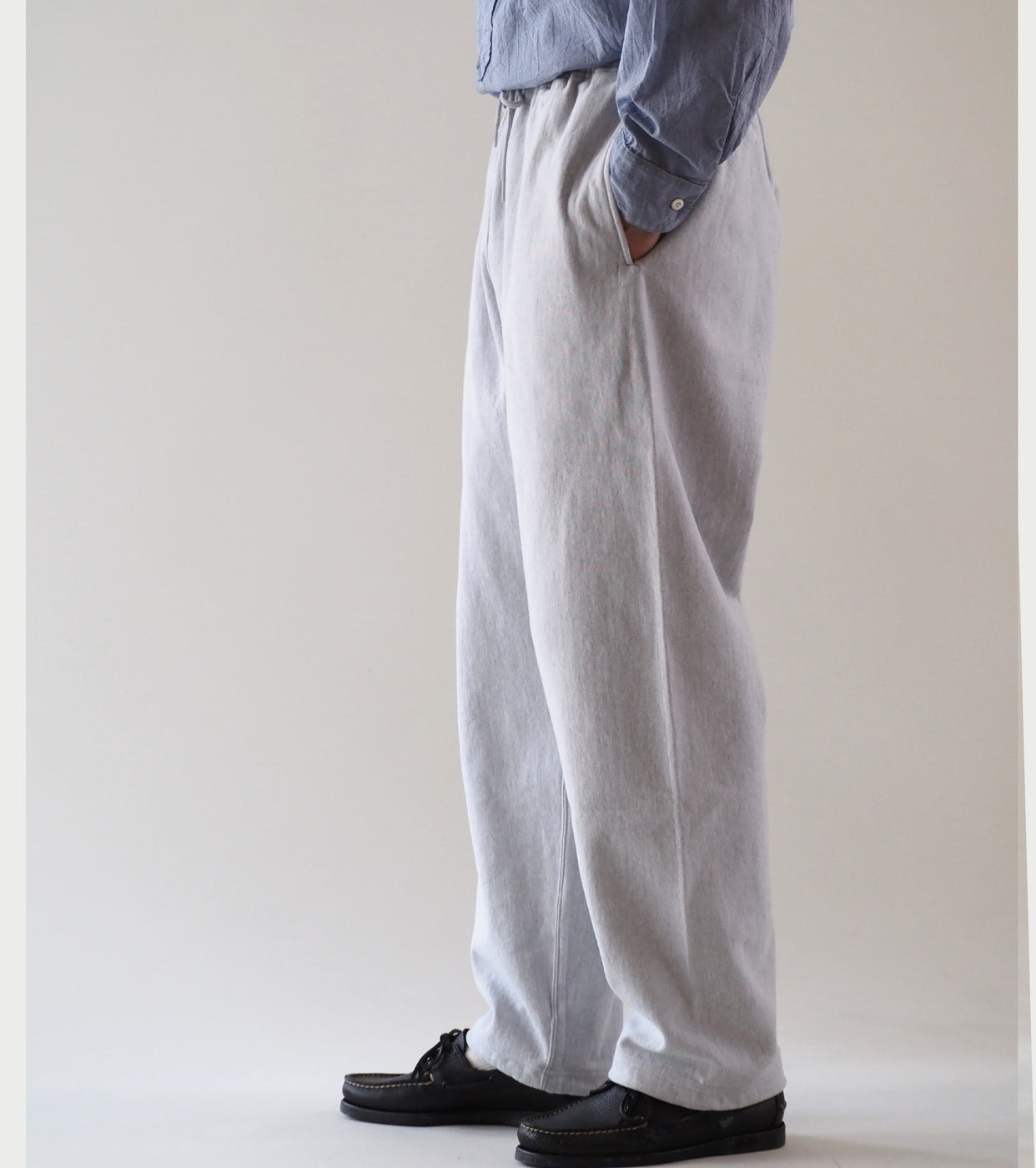 blurhms ROOTSTOCK シン スウェット パンツ, Heather White