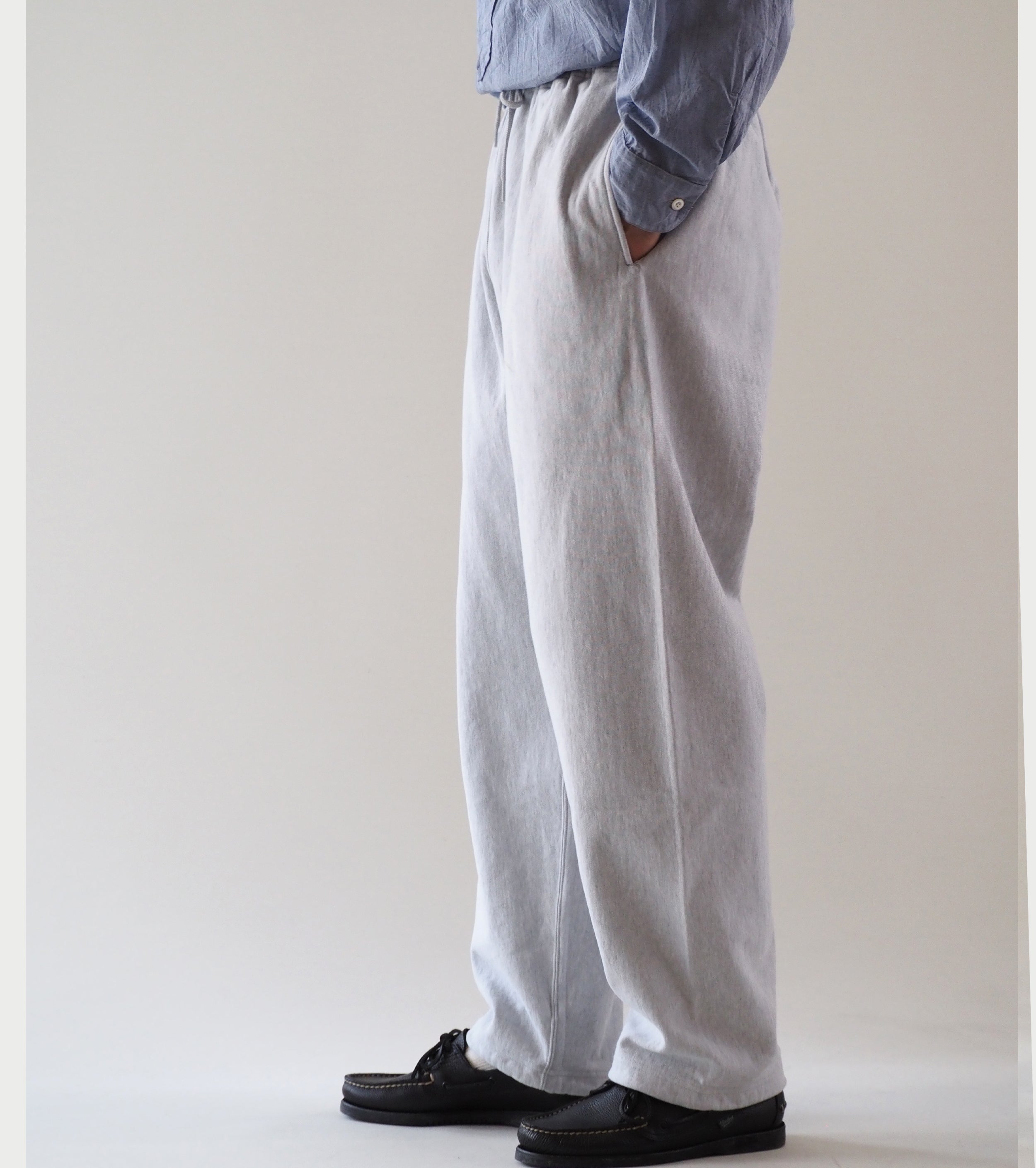 blurhms ROOTSTOCK シン スウェット パンツ, Heather White
