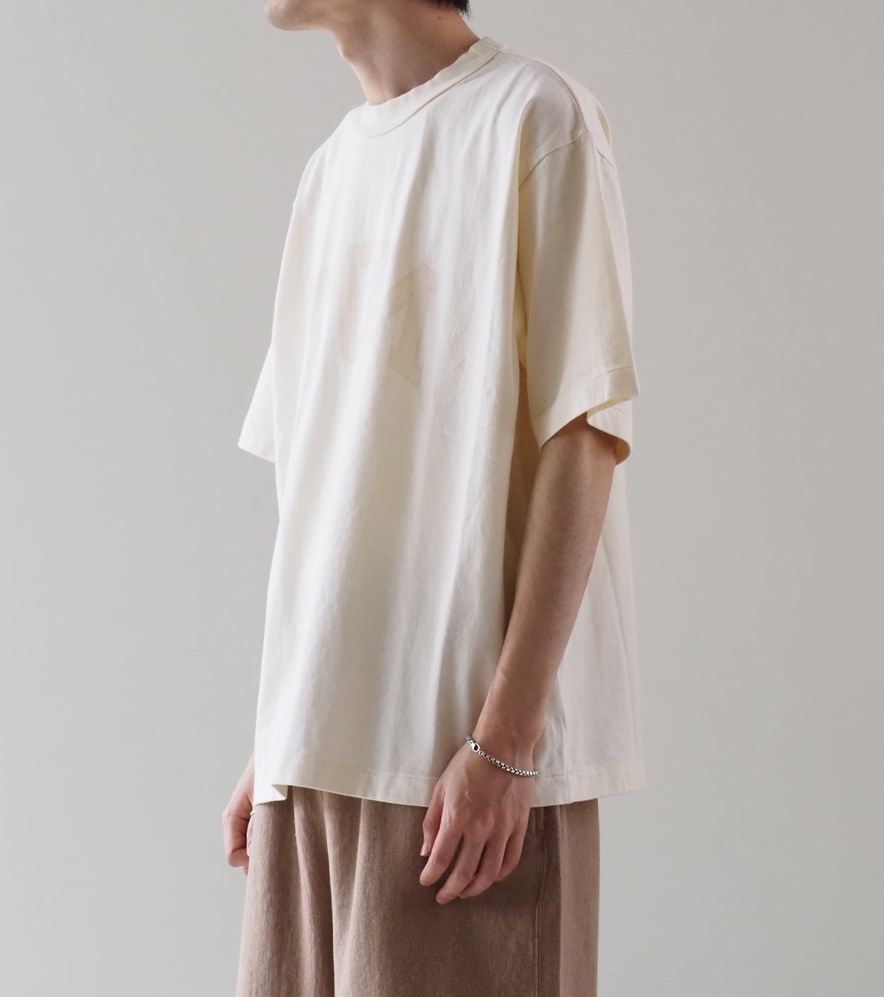 blurhms ROOT STOCK 【NOT-PRINCE】 88/12 プリント ティー ワイド , Ivory × Fade/  Bage-PT