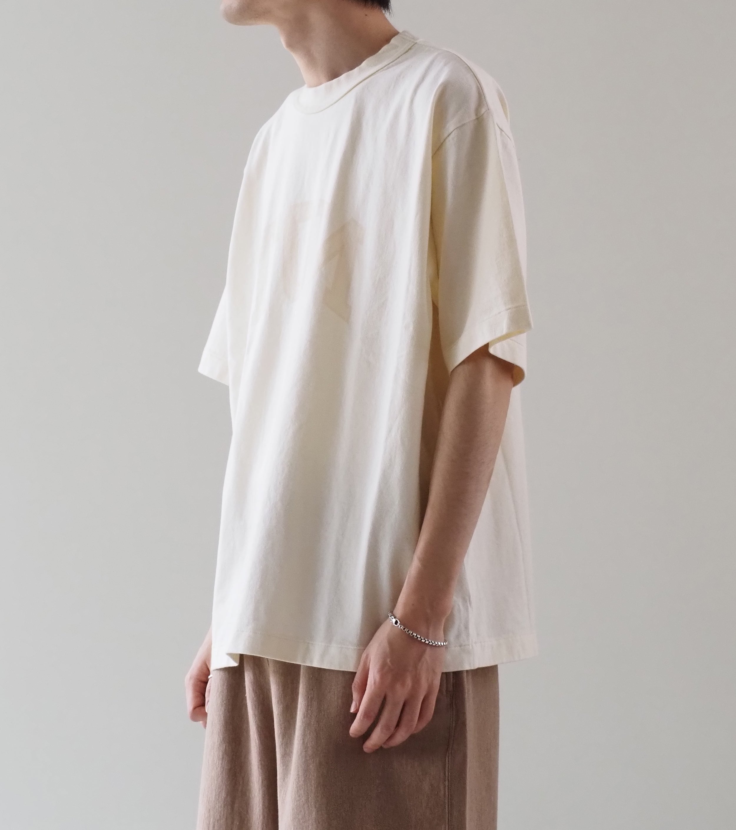 blurhms ROOT STOCK 【NOT-PRINCE】 88/12 プリント ティー ワイド , Ivory × Fade/  Bage-PT