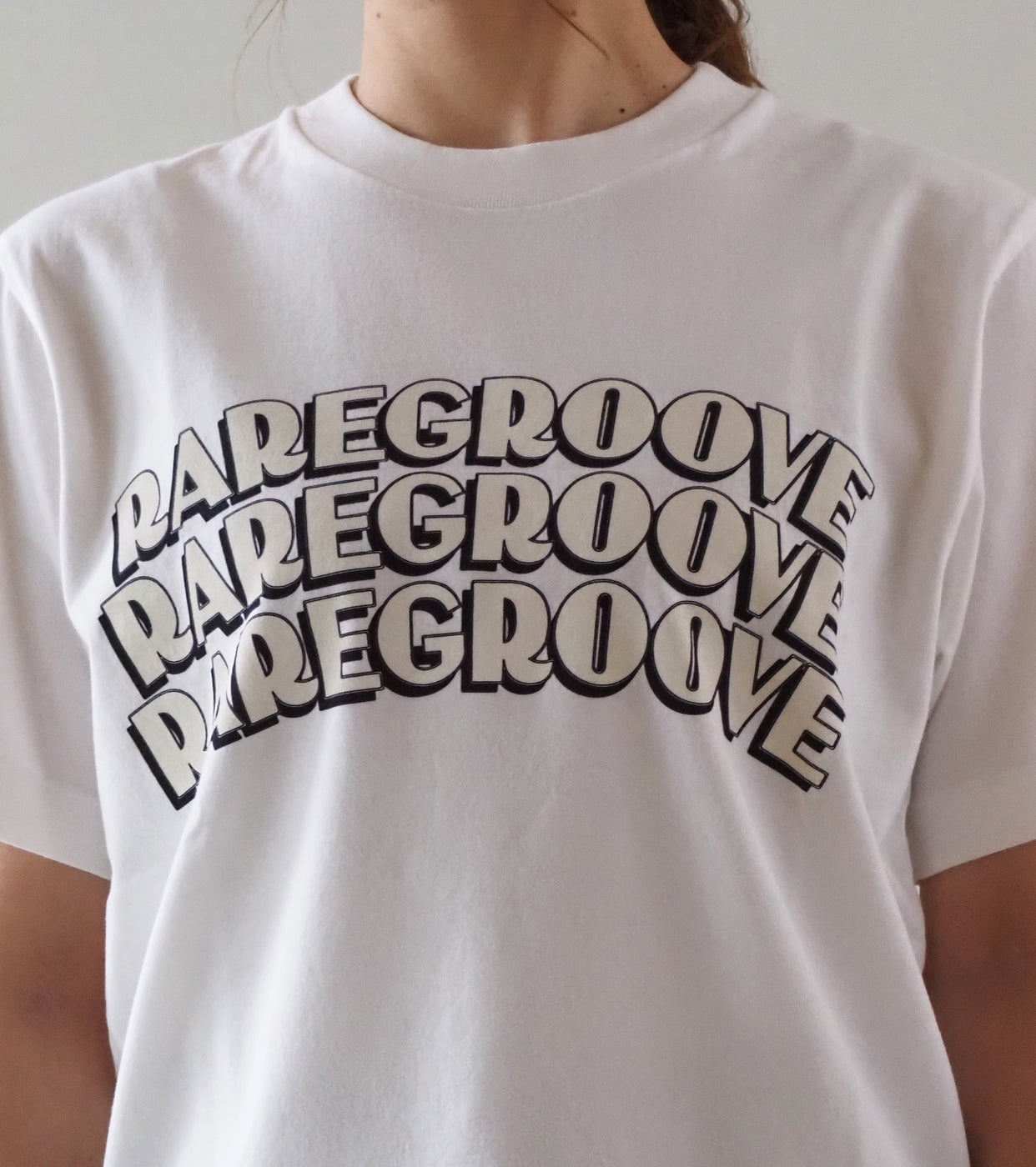 blurhms ROOT STOCK  【RAREGROOVE】プリント ティー  スタンダード  , Ｗhite × Ｗhite-PT