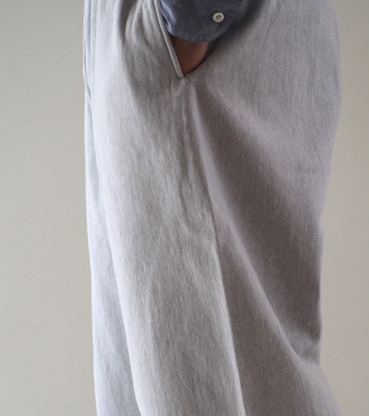 blurhms ROOTSTOCK シン スウェット パンツ, Heather White