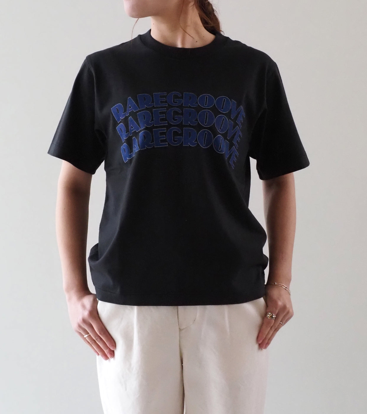 blurhms ROOT STOCK  【RAREGROOVE】プリント ティー  スタンダード  , Ink Black × Blue-PT