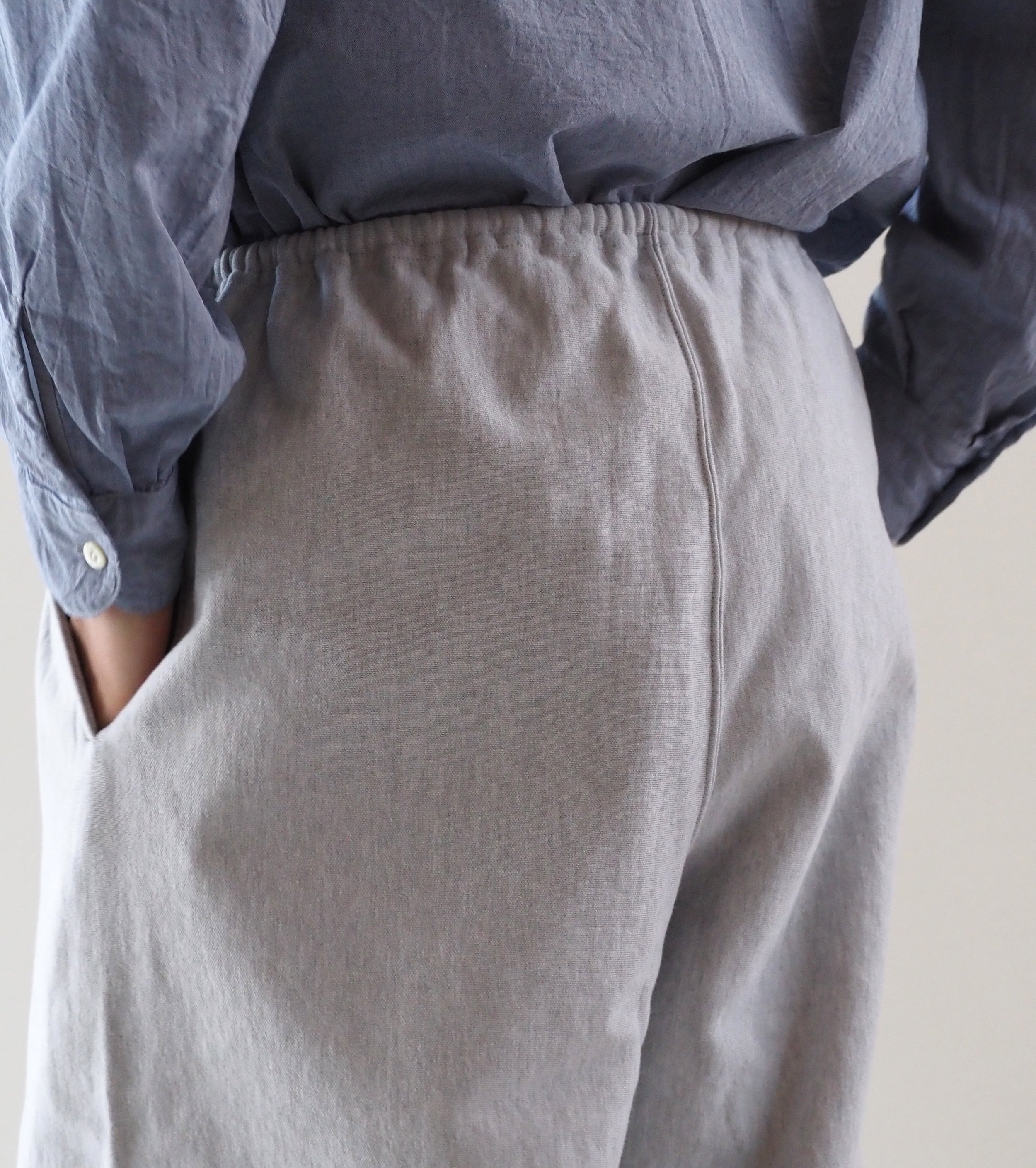 blurhms ROOTSTOCK シン スウェット パンツ, Heather White