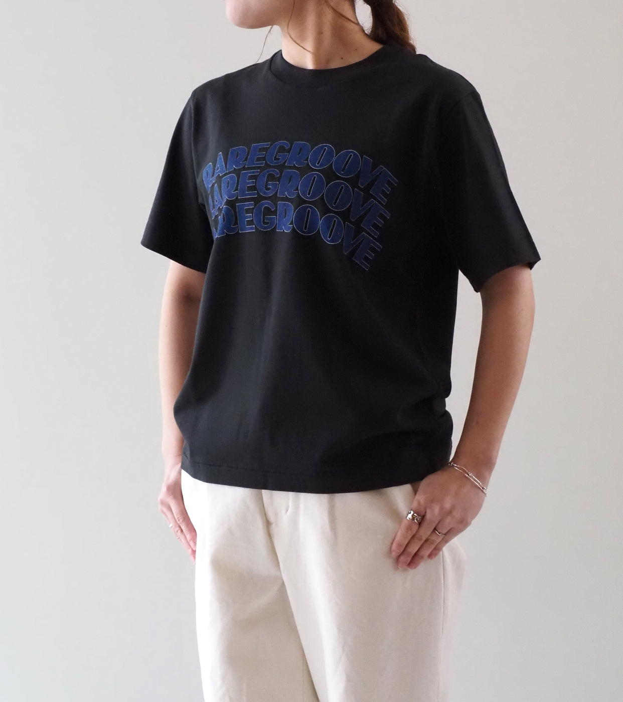 blurhms ROOT STOCK  【RAREGROOVE】プリント ティー  スタンダード  , Ink Black × Blue-PT