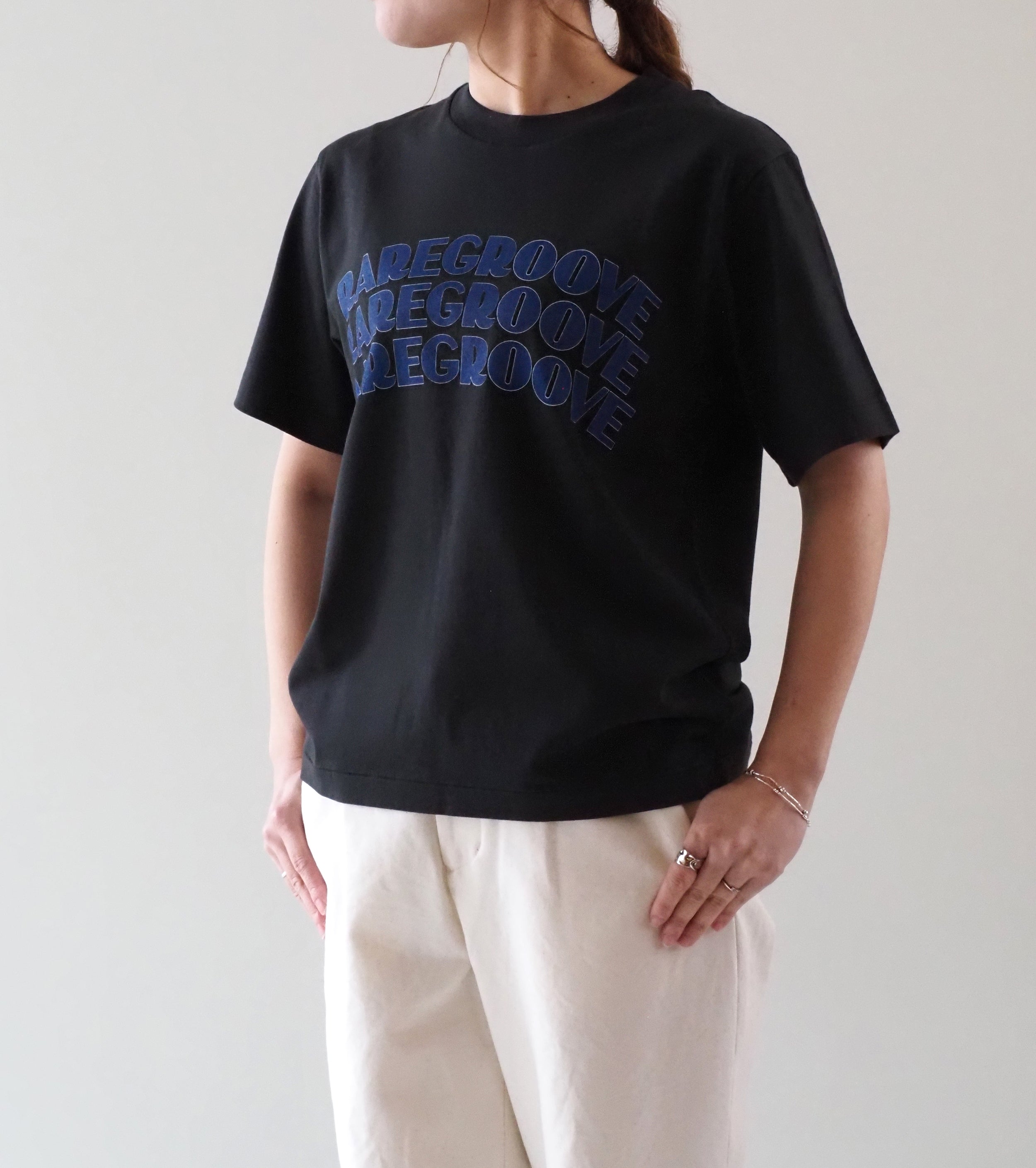 blurhms ROOT STOCK  【RAREGROOVE】プリント ティー  スタンダード  , Ink Black × Blue-PT