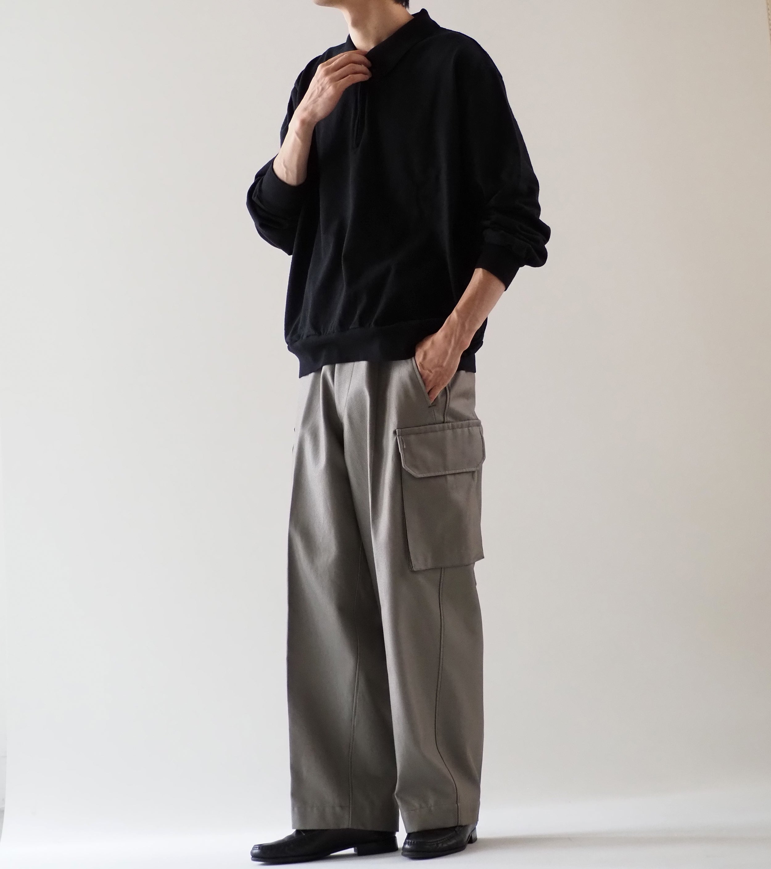 Blurhms Co/Silk Nep Harf-Zip P/O, Black