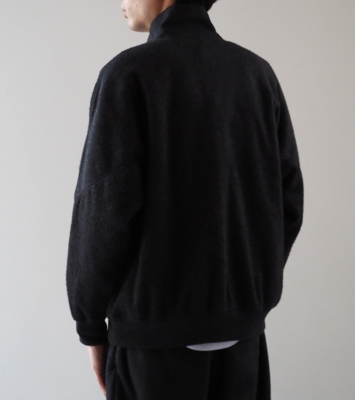 blurhms Pe/Silk Fleece Track Jacket, Heather Black