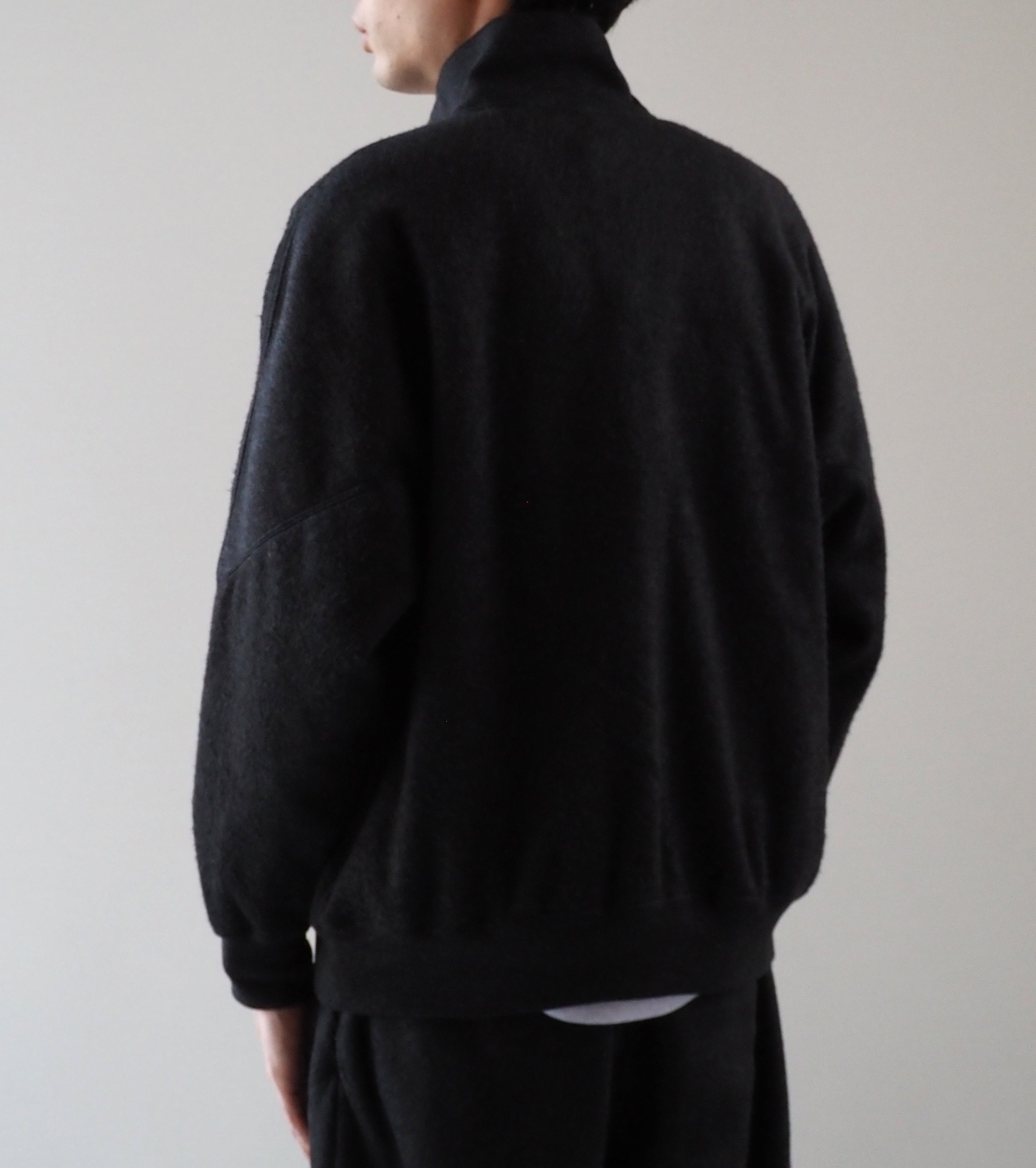 blurhms Pe/Silk Fleece Track Jacket, Heather Black