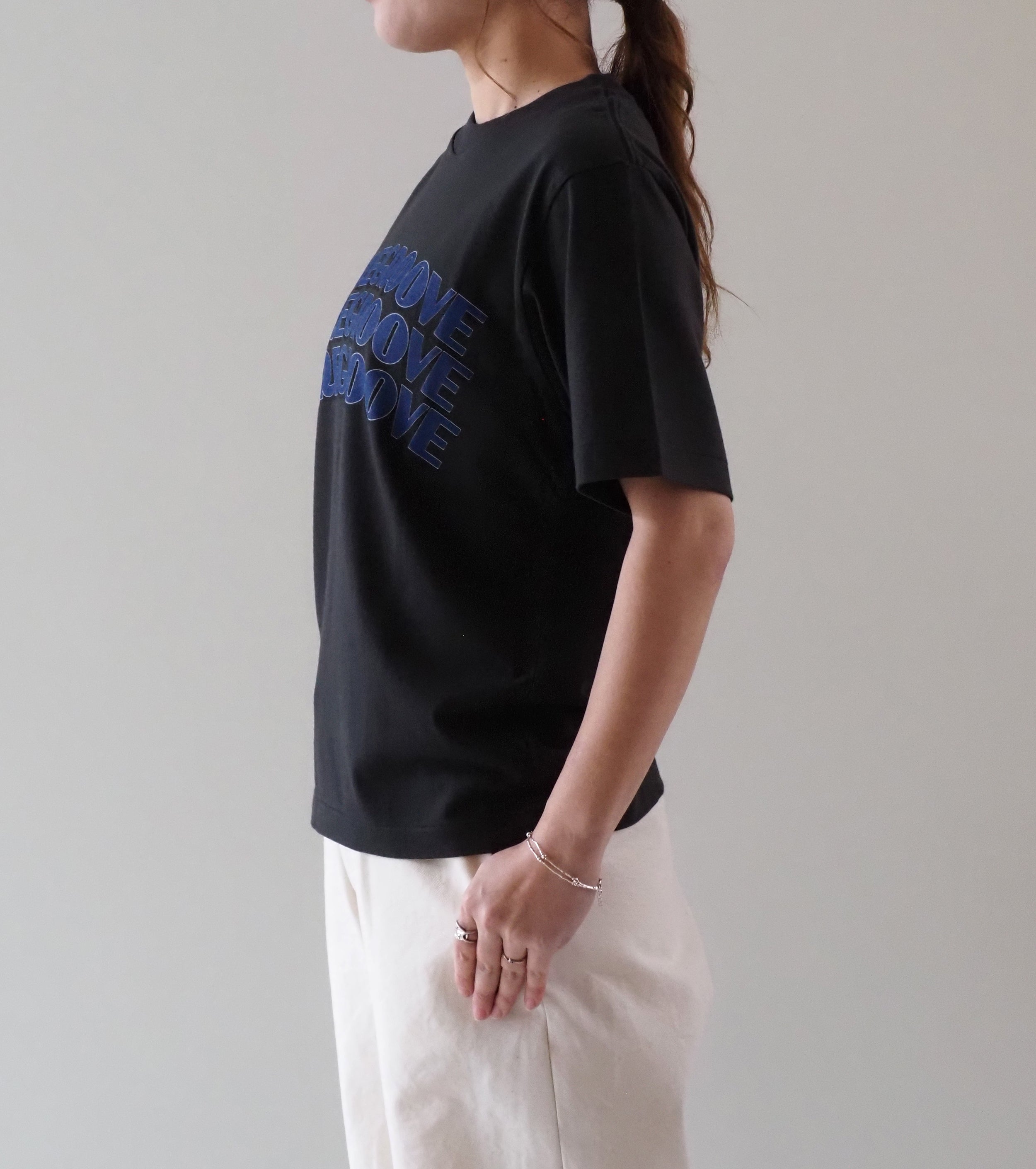 blurhms ROOT STOCK  【RAREGROOVE】プリント ティー  スタンダード  , Ink Black × Blue-PT