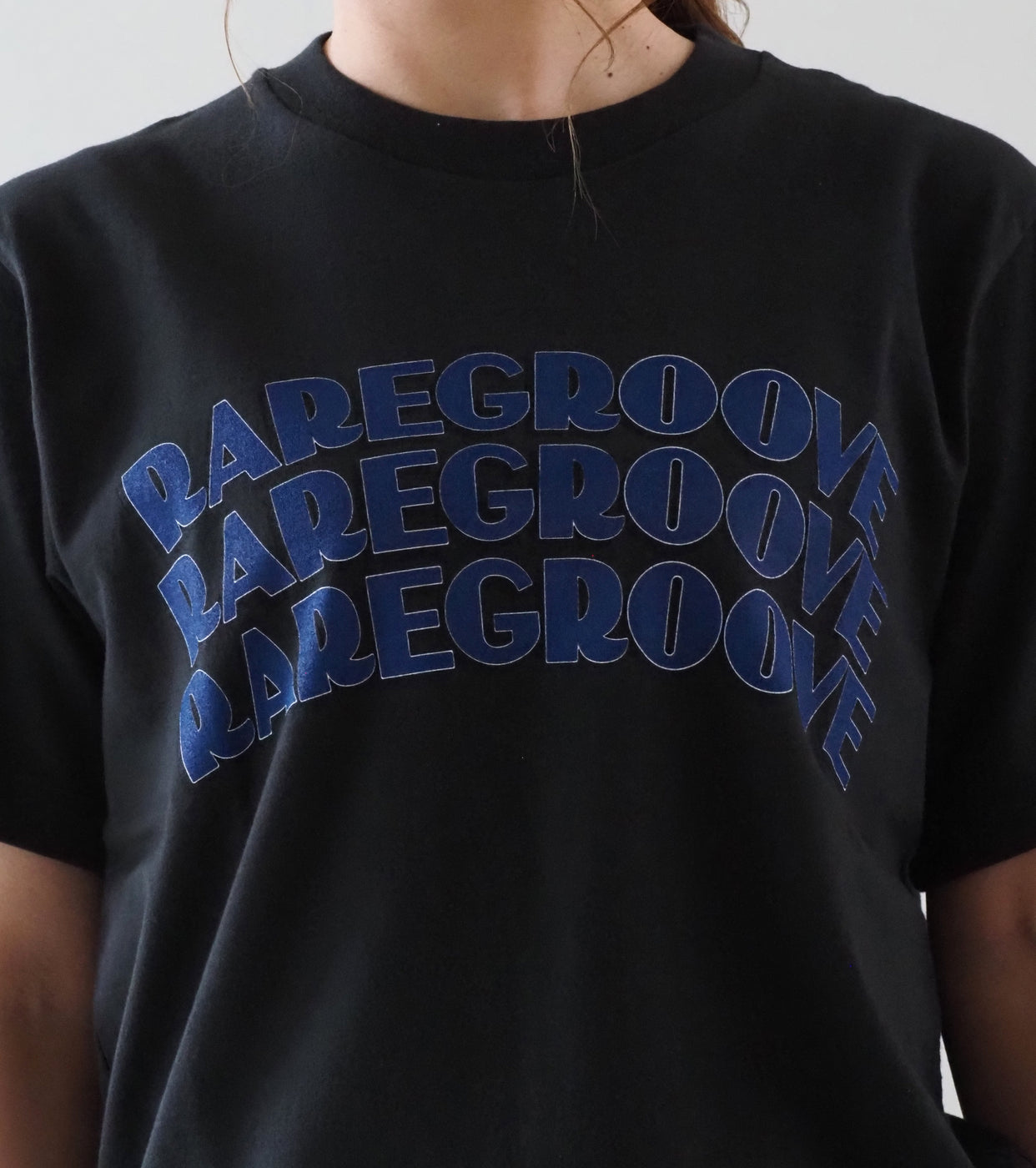 blurhms ROOT STOCK  【RAREGROOVE】プリント ティー  スタンダード  , Ink Black × Blue-PT