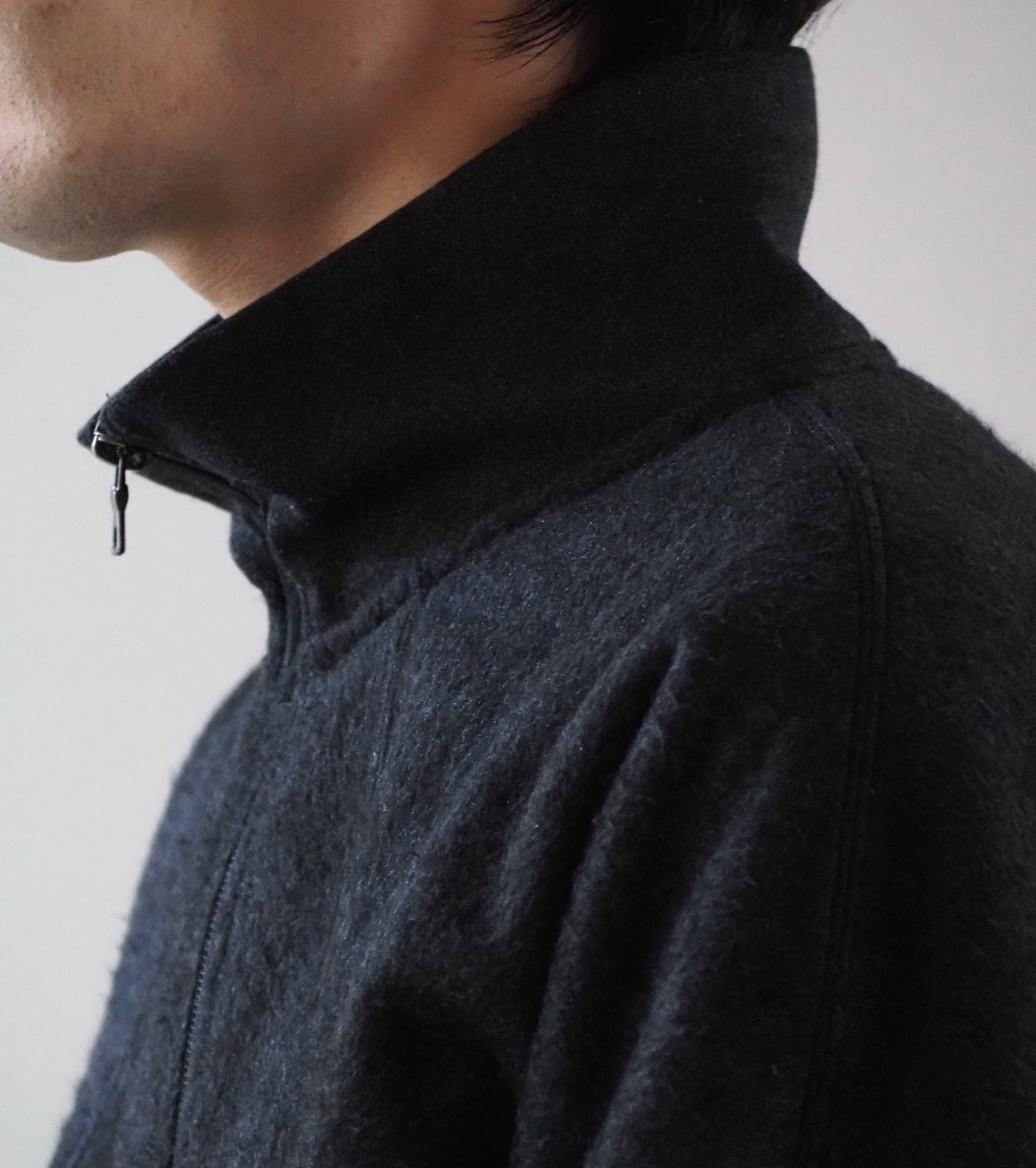 blurhms Pe/Silk Fleece Track Jacket, Heather Black