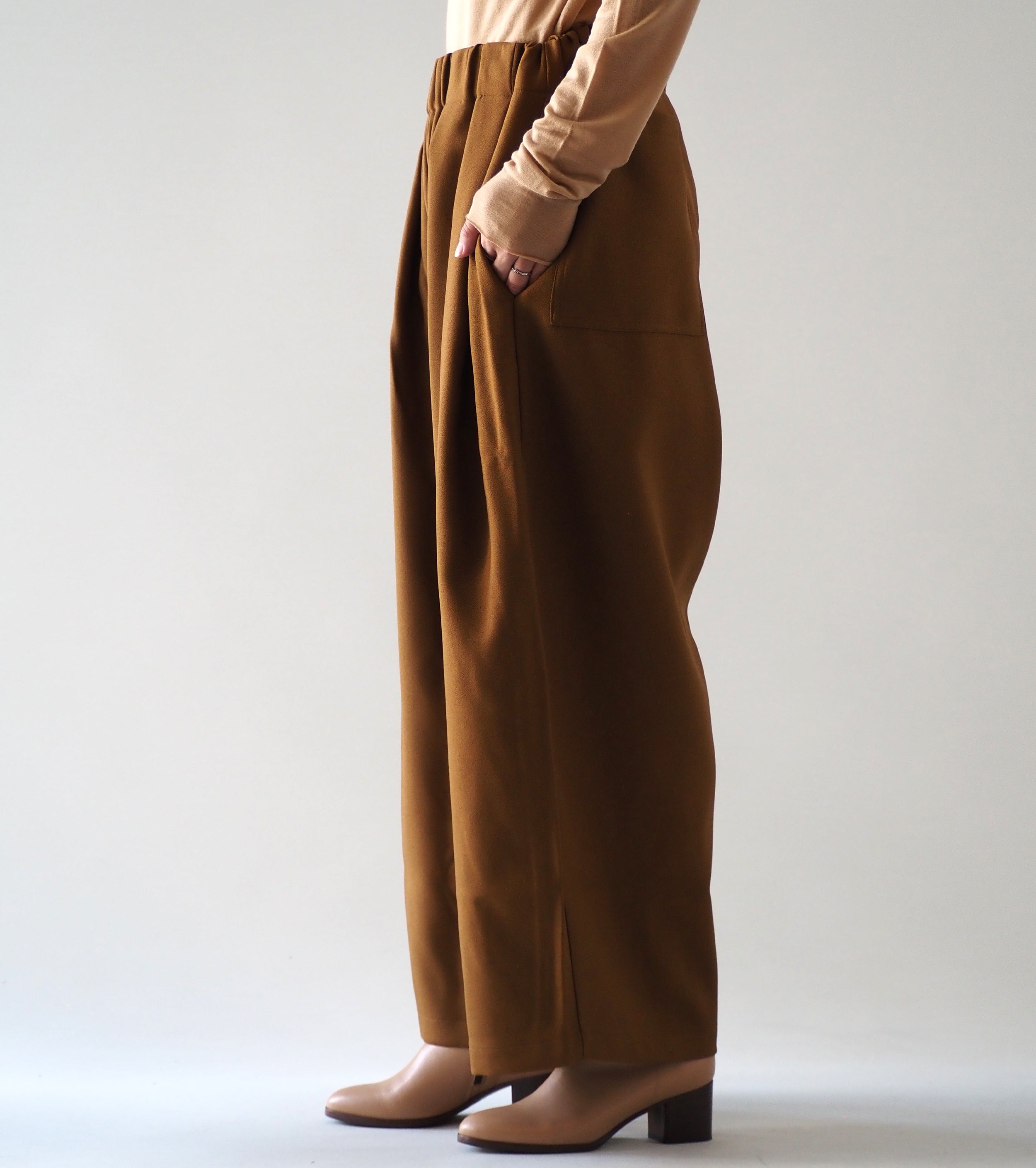 Yarmo ワークパンツ ポリサージ , Khaki