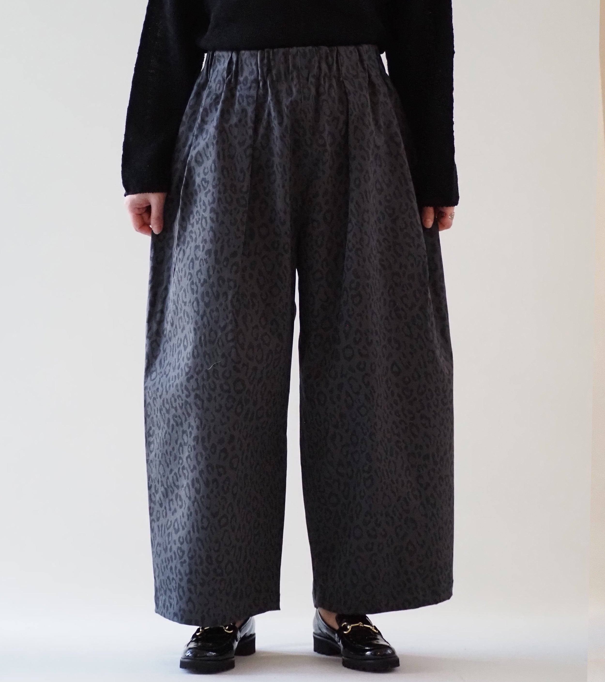 Yarmo レオパード ワーク パンツ , Grey