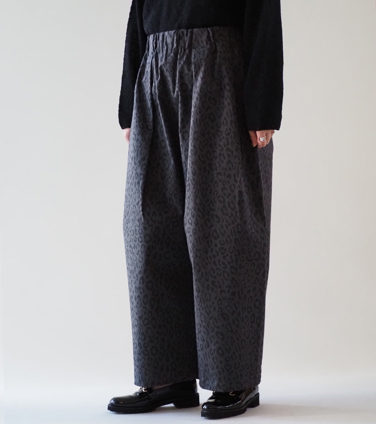 Yarmo レオパード ワーク パンツ , Grey