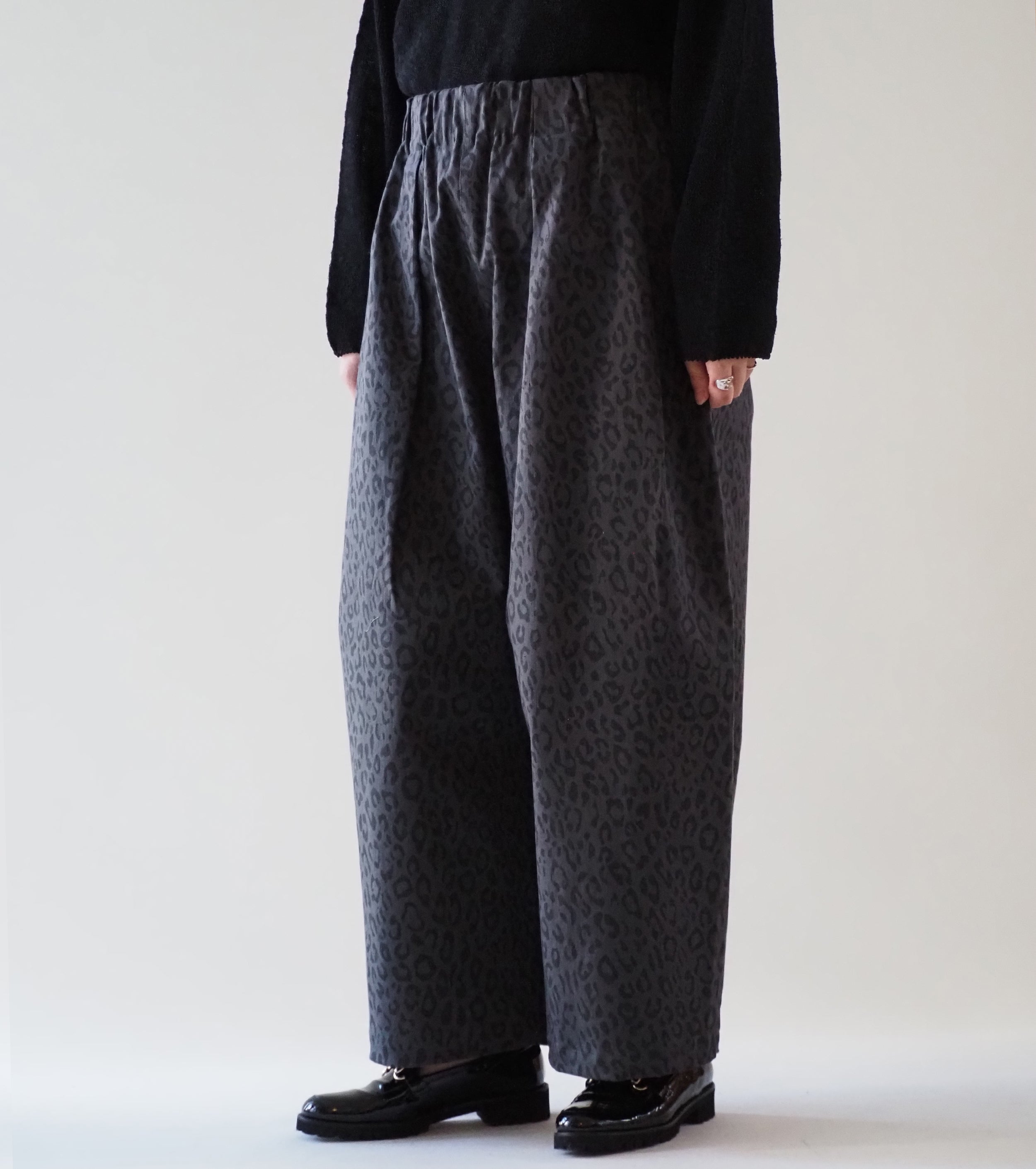 Yarmo レオパード ワーク パンツ , Grey