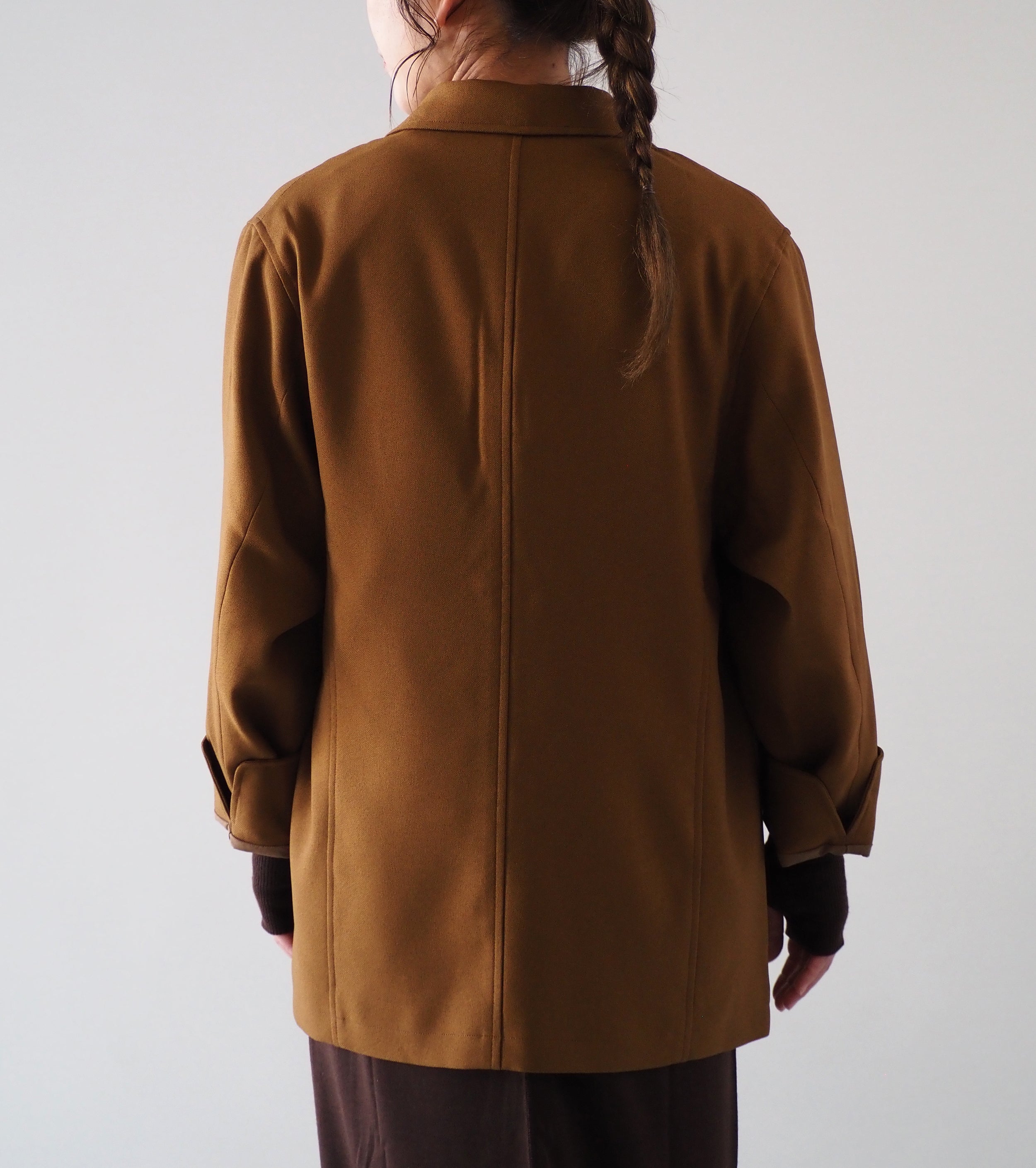 Yarmo  スリー ボタン ワークジャケット ポリサージ ,  Khaki