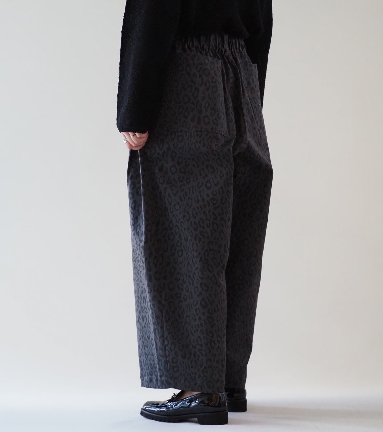 Yarmo レオパード ワーク パンツ , Grey