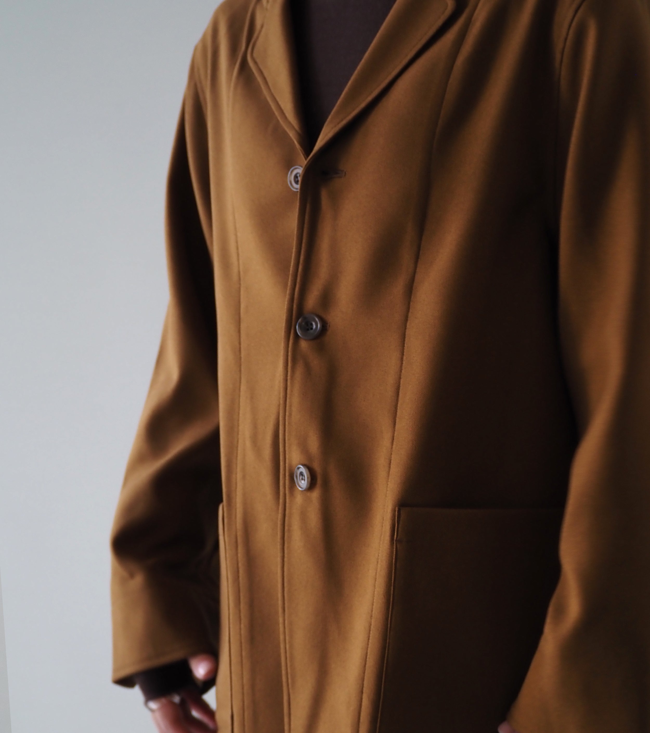 Yarmo  スリー ボタン ワークジャケット ポリサージ ,  Khaki