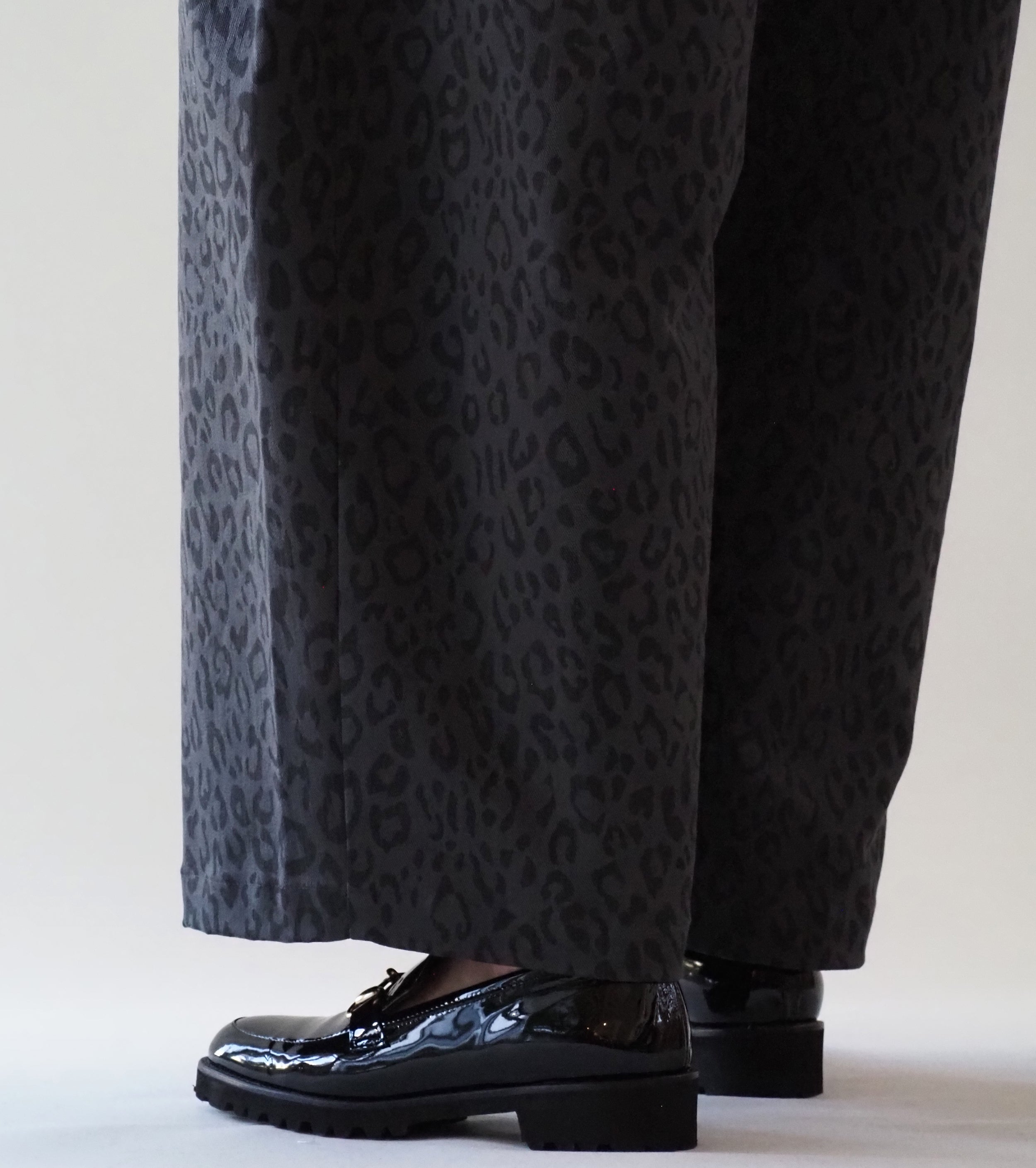 Yarmo レオパード ワーク パンツ , Grey