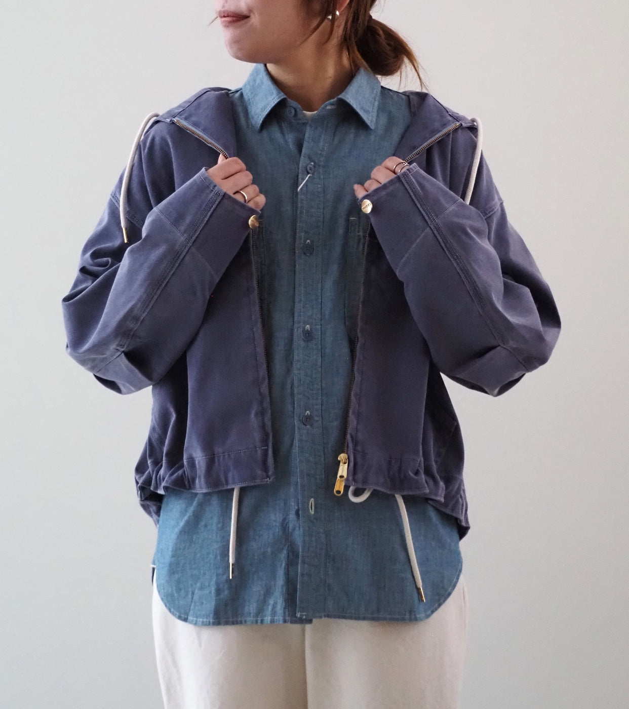 L.L.Bean JAPAN EDITION  Prospect Harbor Hoodie Jacket, Fade Blue