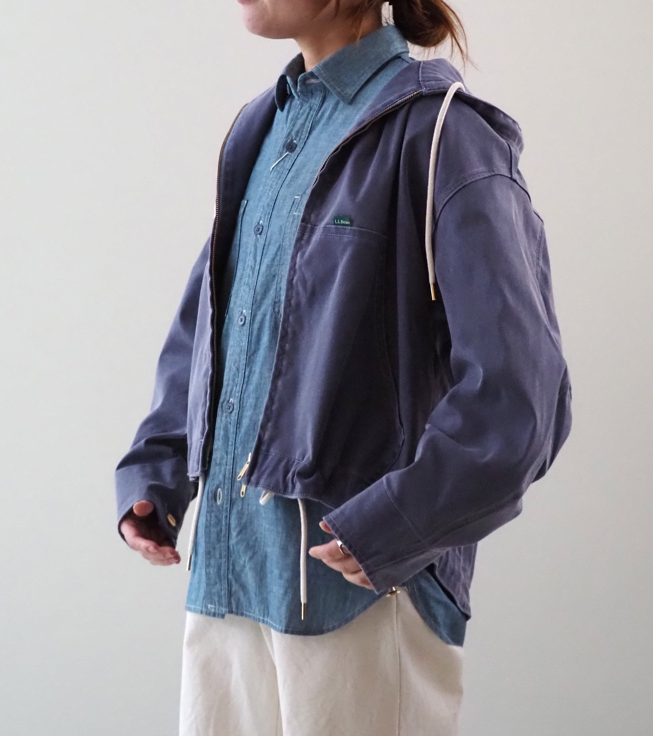 L.L.Bean JAPAN EDITION  Prospect Harbor Hoodie Jacket, Fade Blue