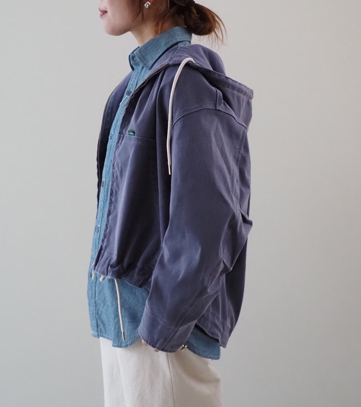 L.L.Bean JAPAN EDITION  Prospect Harbor Hoodie Jacket, Fade Blue