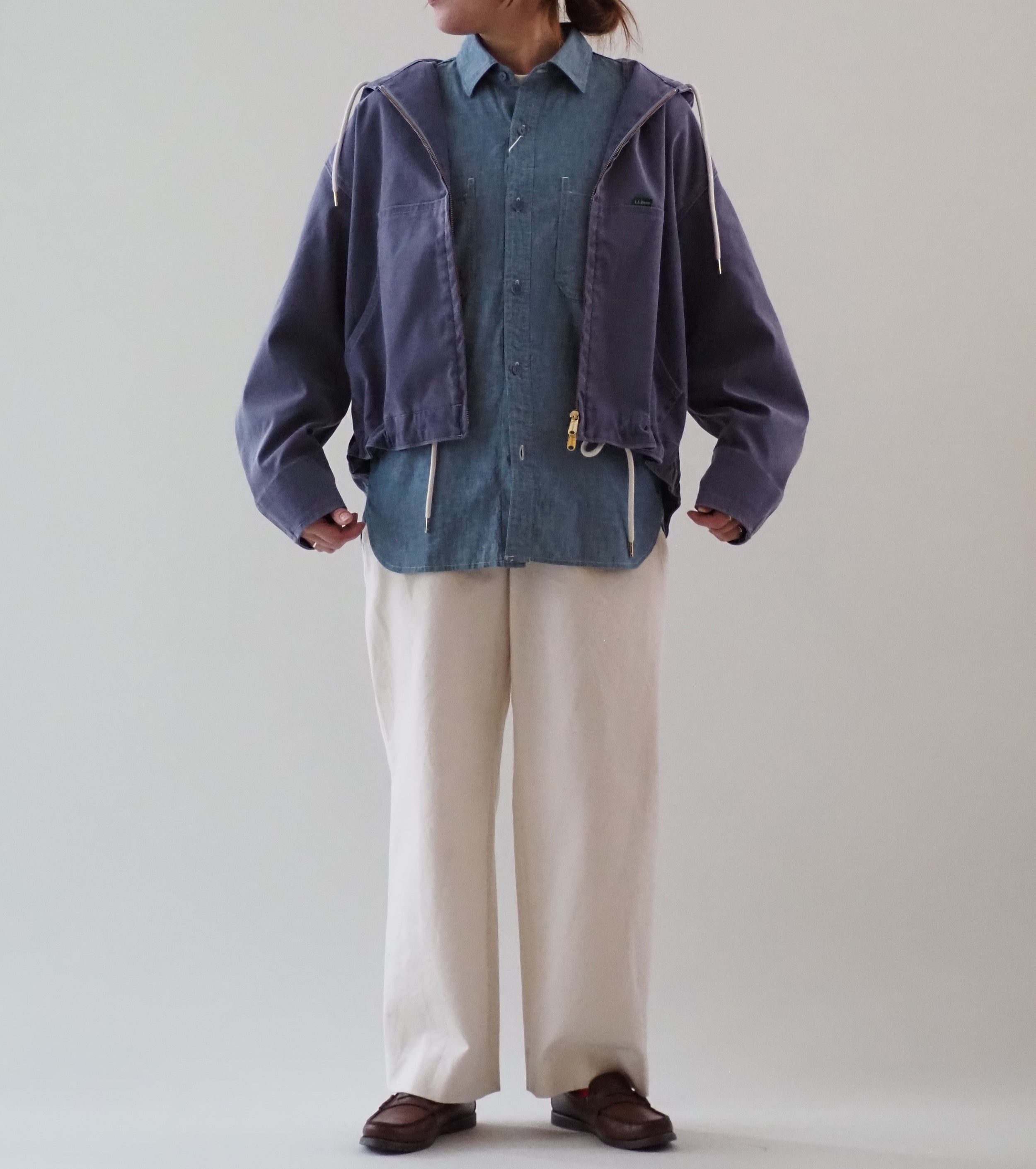 L.L.Bean JAPAN EDITION  Prospect Harbor Hoodie Jacket, Fade Blue