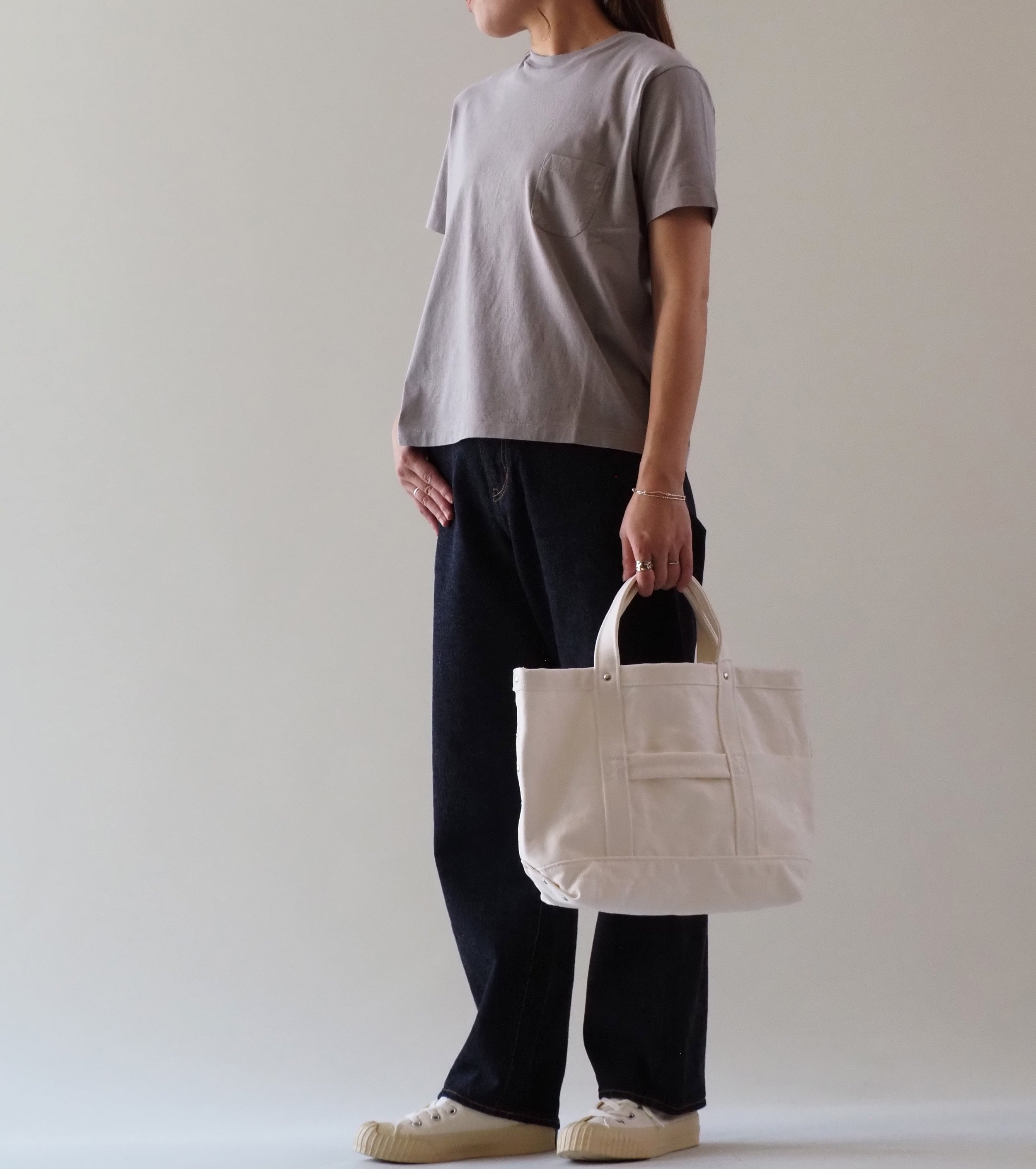 YAECA 度詰め ティーシャツ , Gray