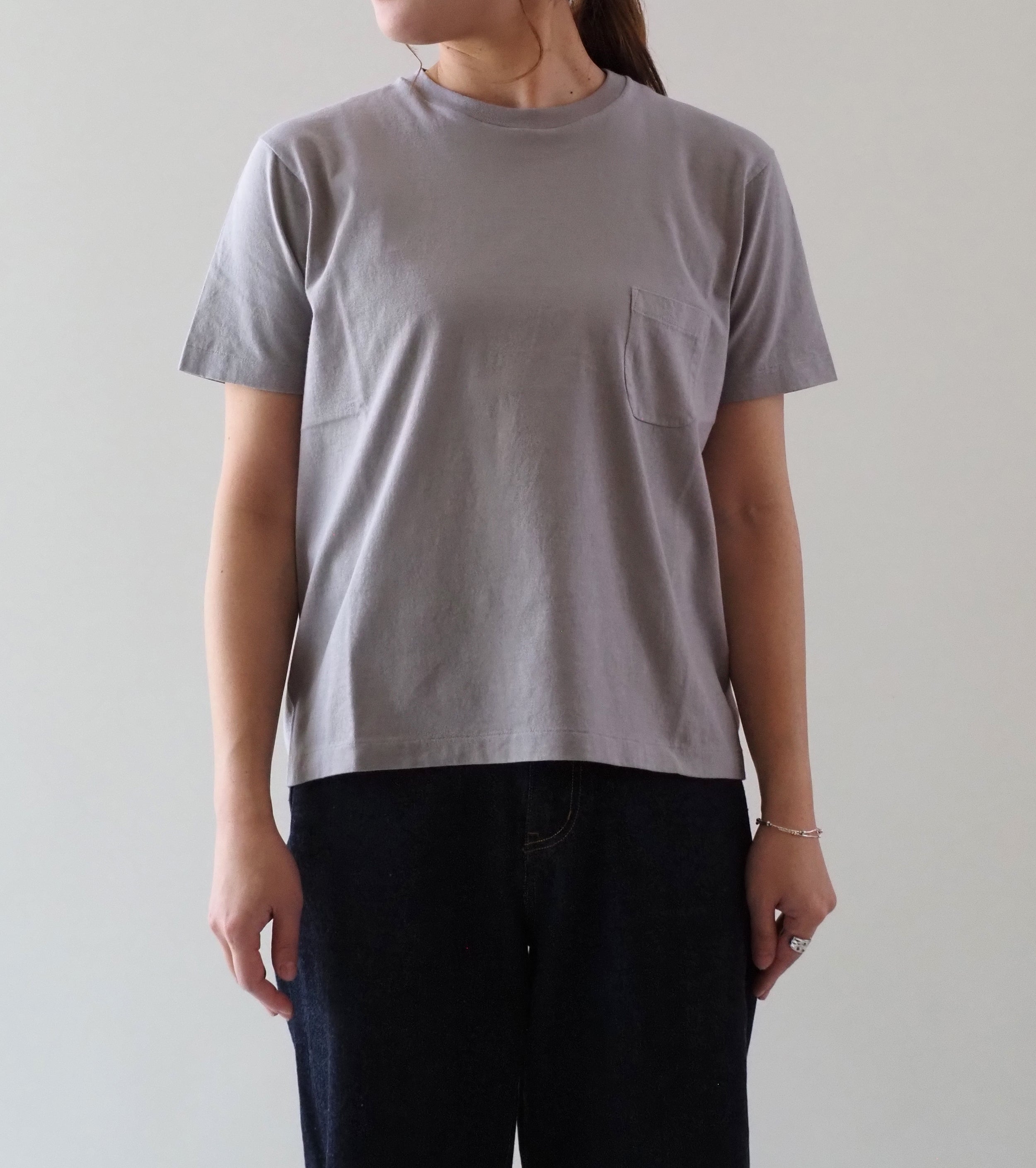 YAECA 度詰め ティーシャツ , Gray