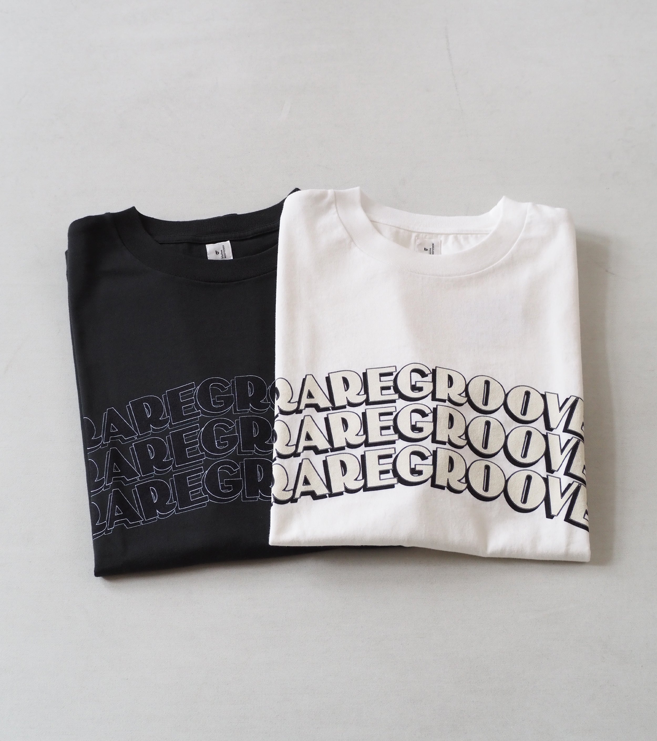 blurhms ROOT STOCK  【RAREGROOVE】プリント ティー ワイド  , Ink Black × Black-PT
