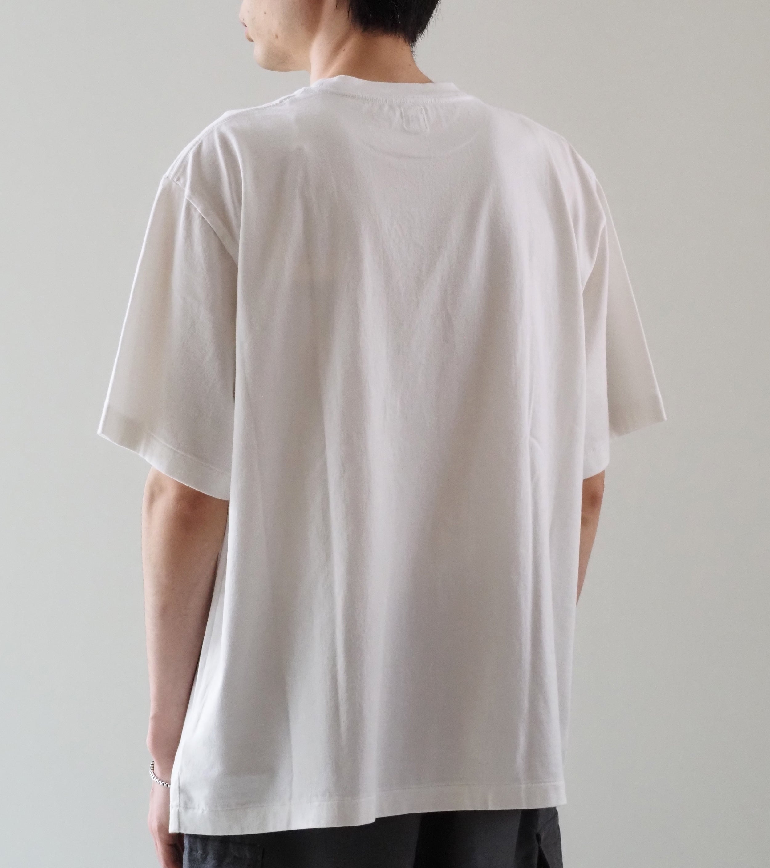 blurhms ROOT STOCK  【RAREGROOVE】プリント ティー ワイド  , Ｗhite × Ｗhite-PT