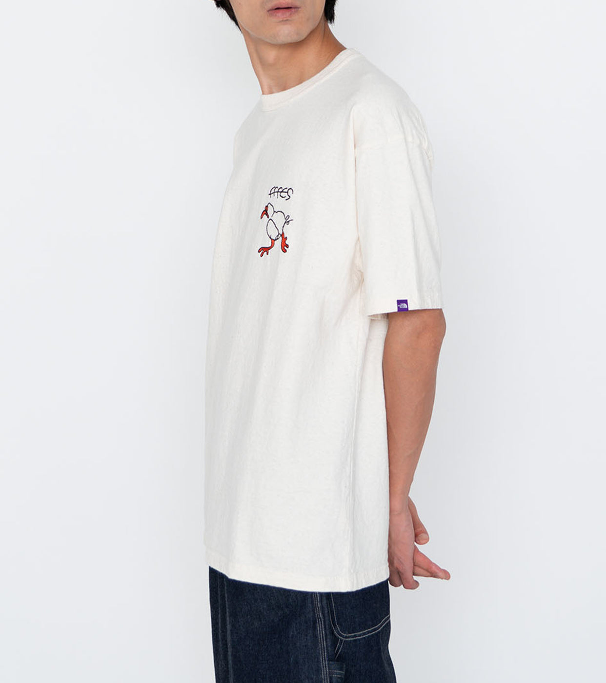 FFFES Embroidered Graphic Tee , Natural