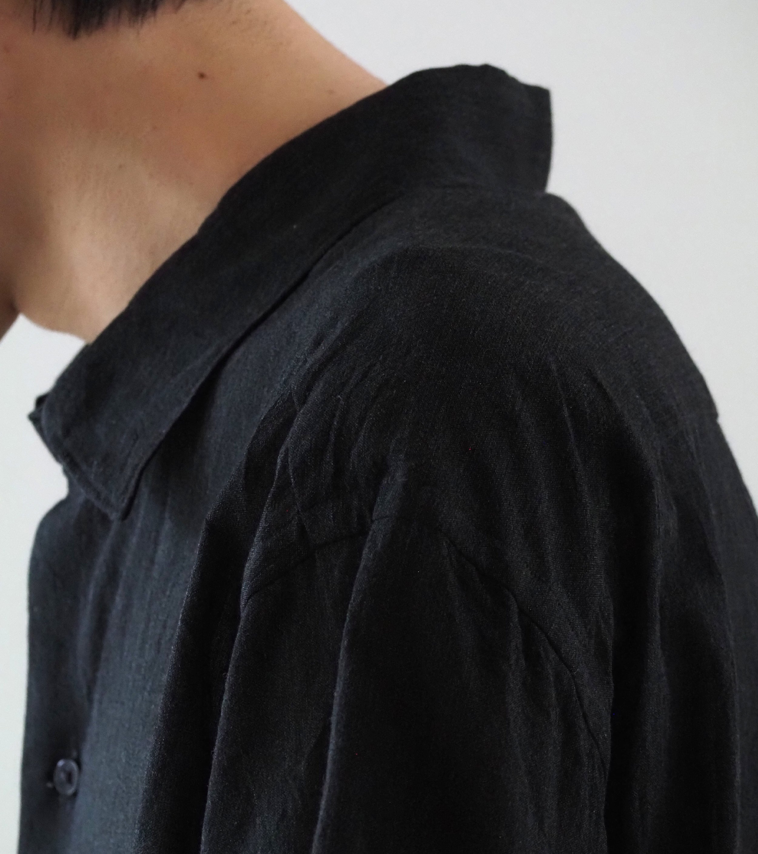 blurhms Silk-Co Voile Half-Sleeve Shirt , Heather Charcoal