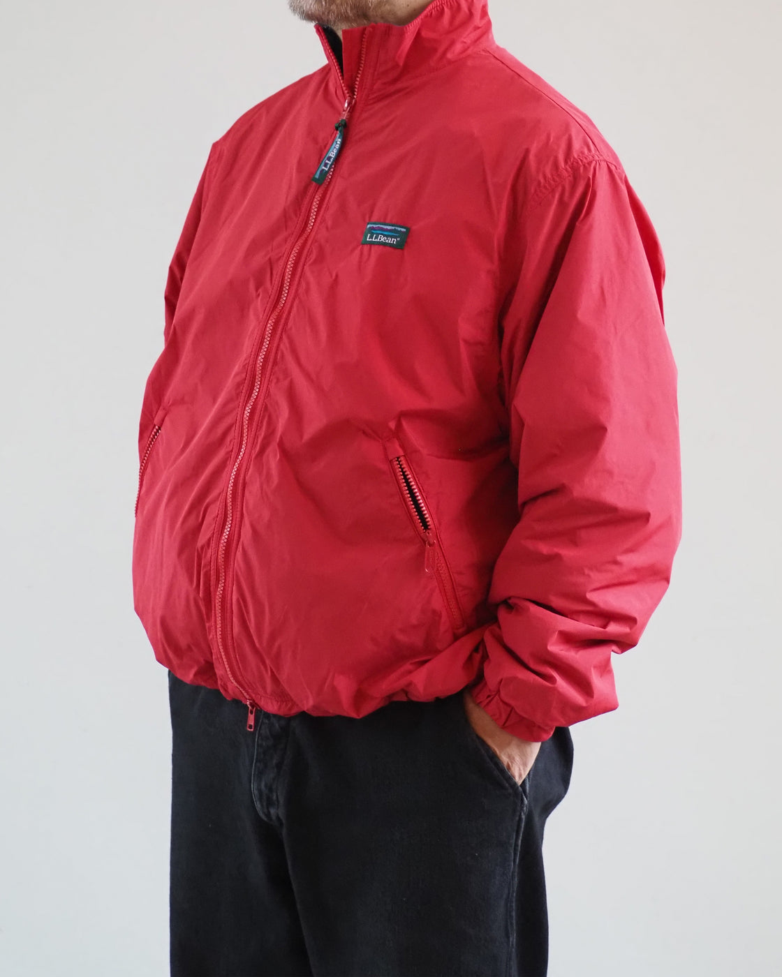 L.L.Bean Lovell Microfleece Lined Jacket,Scarlet